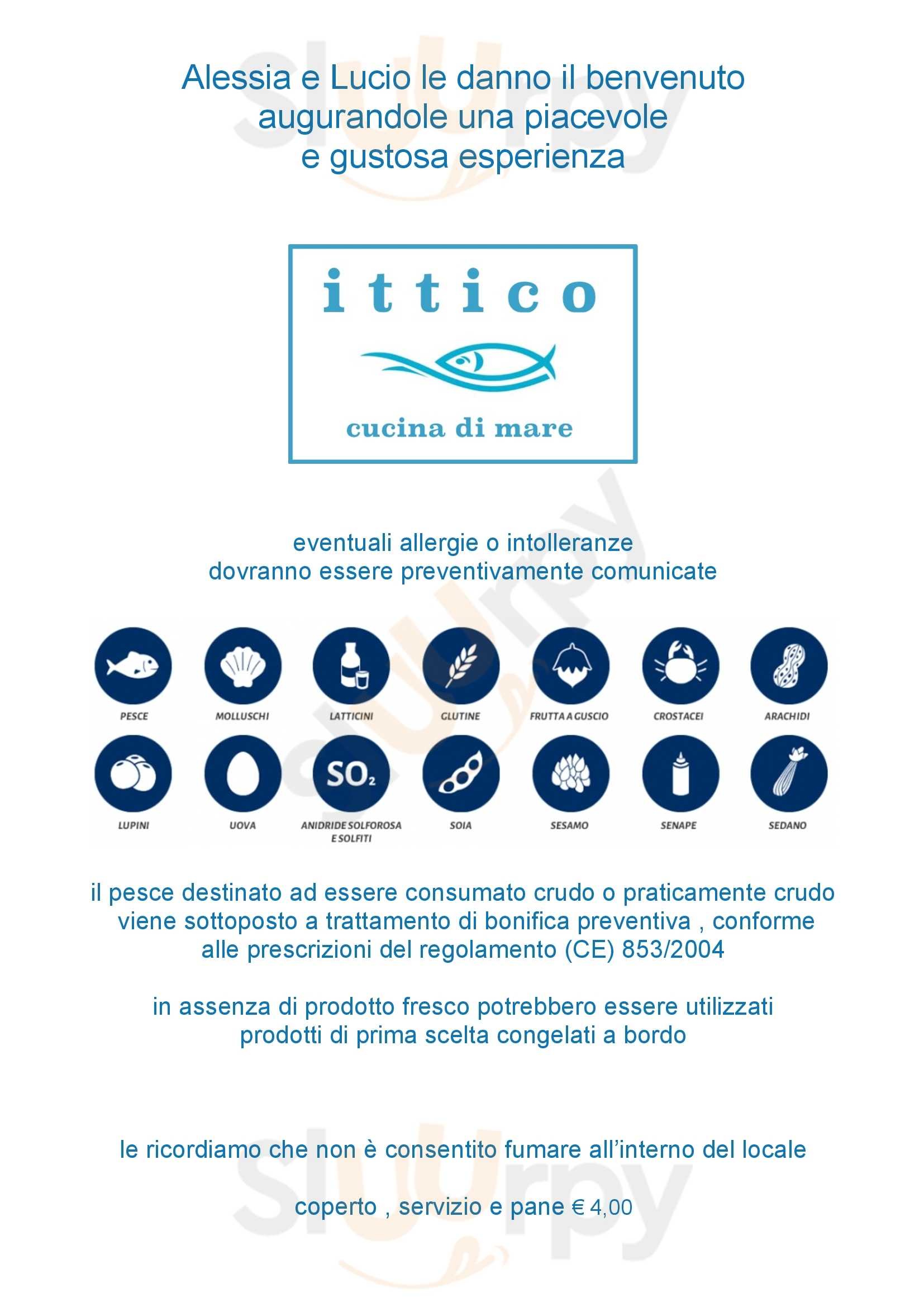Ittico Ristorante - Cucina Di Mare Bologna menù 1 pagina