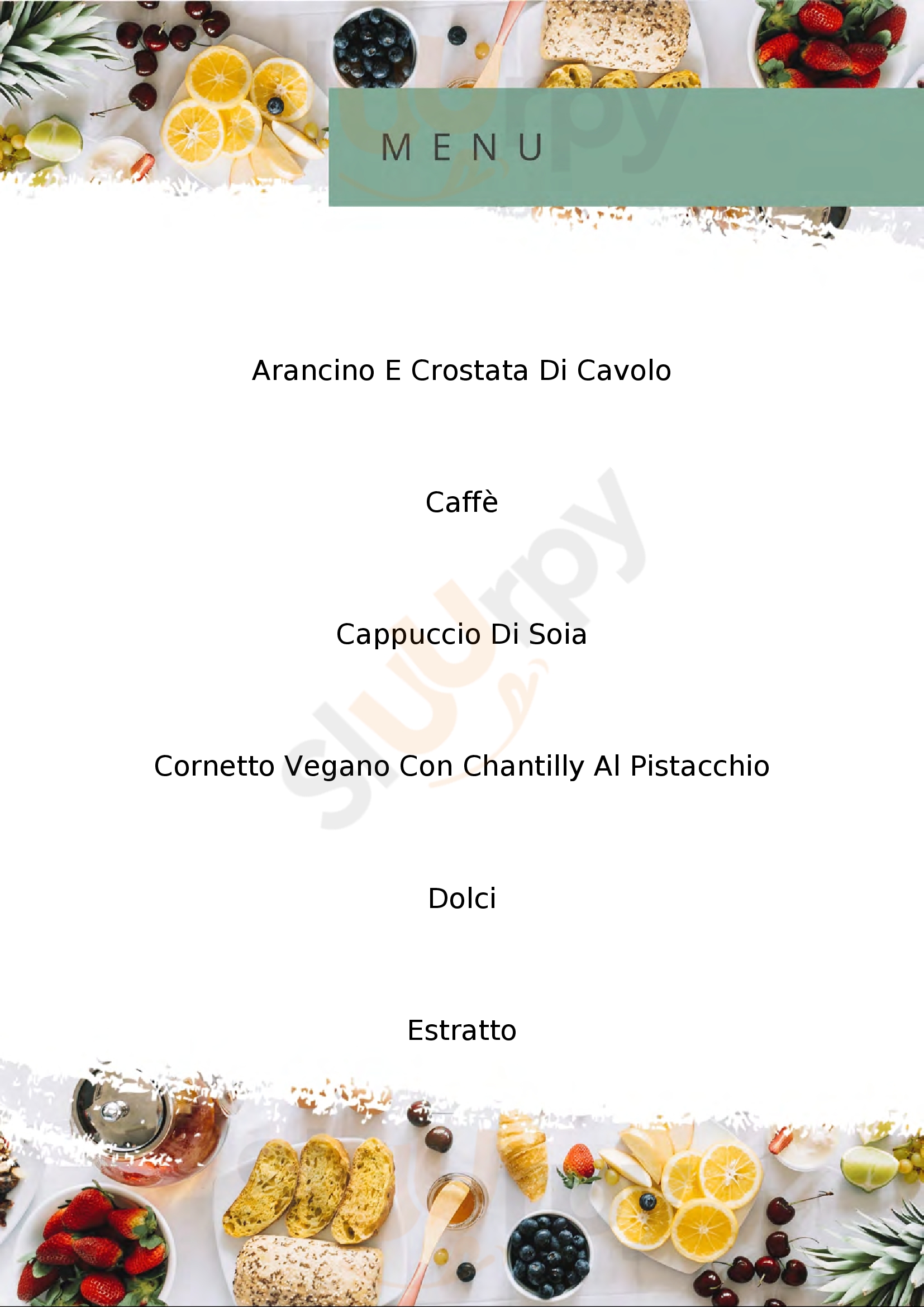 L'Orto Cafè Dolce e Salato Torino menù 1 pagina