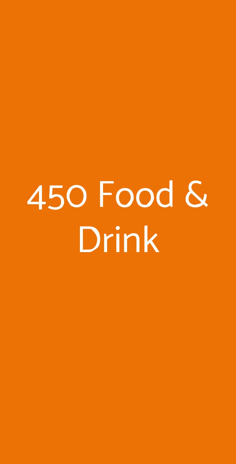 450 Food & Drink Moncalieri menù 1 pagina