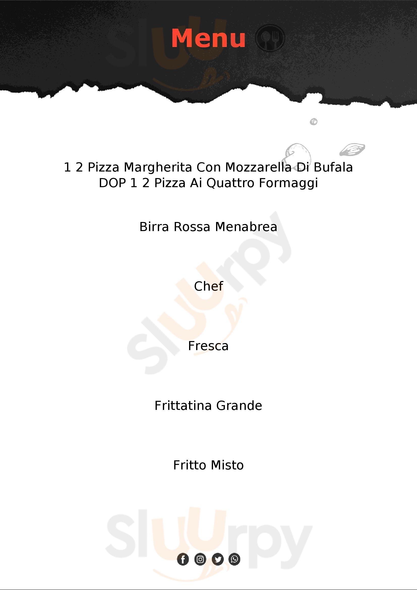 Pizzeria Errico Porzio Vomero Napoli menù 1 pagina