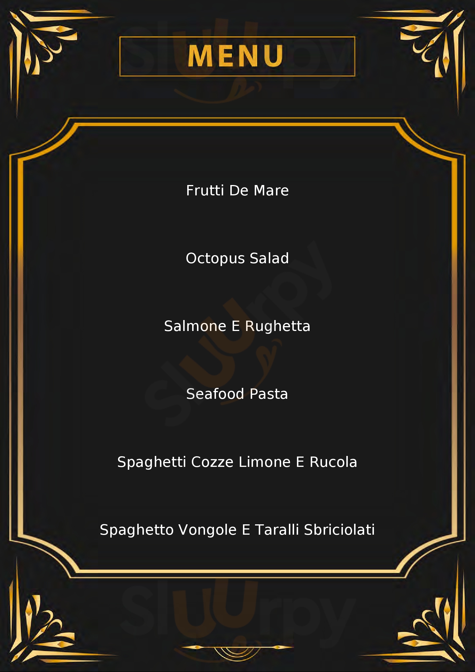 Sea Food Napoli menù 1 pagina