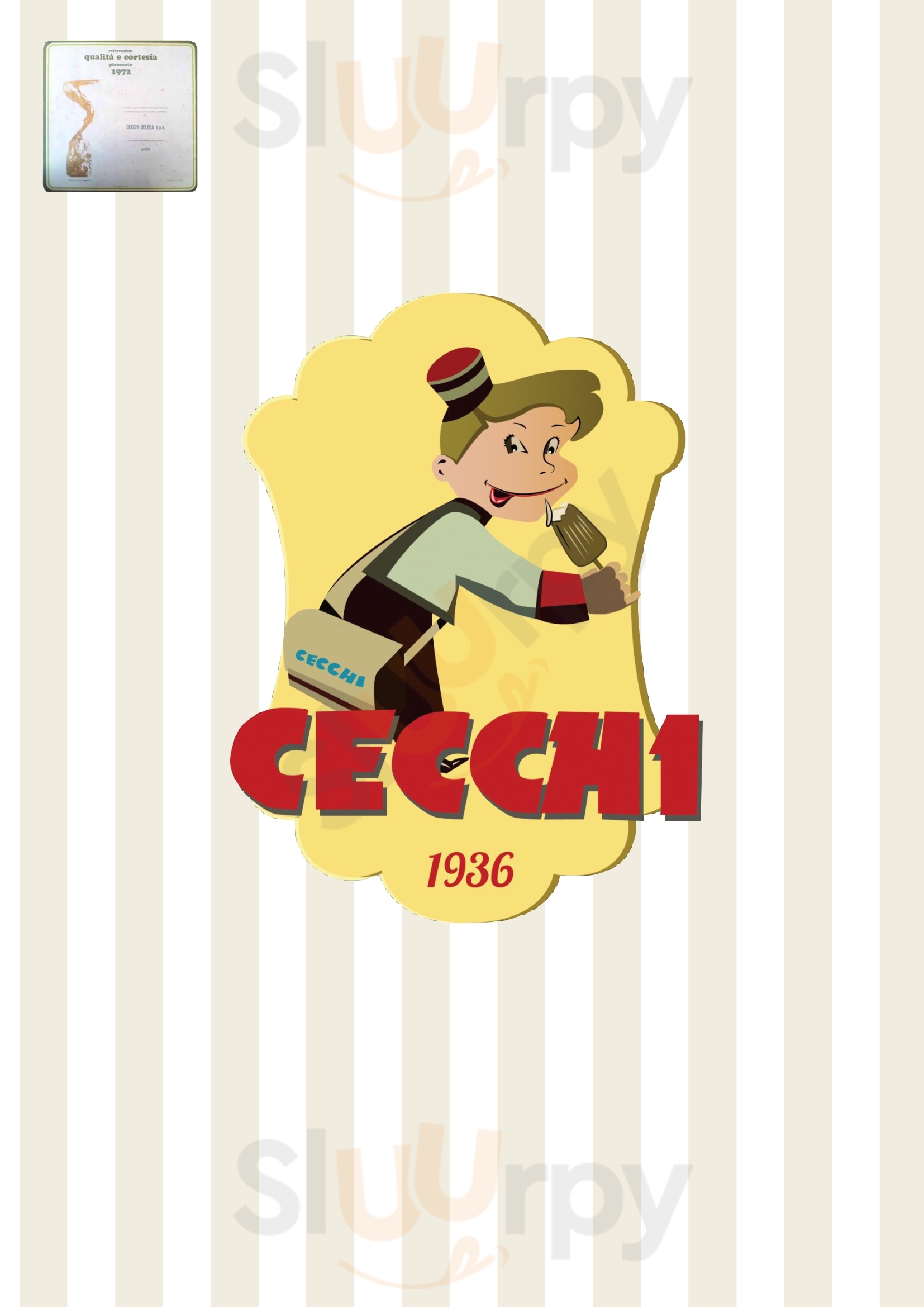 Gelati Cecchi 1936 Torino menù 1 pagina