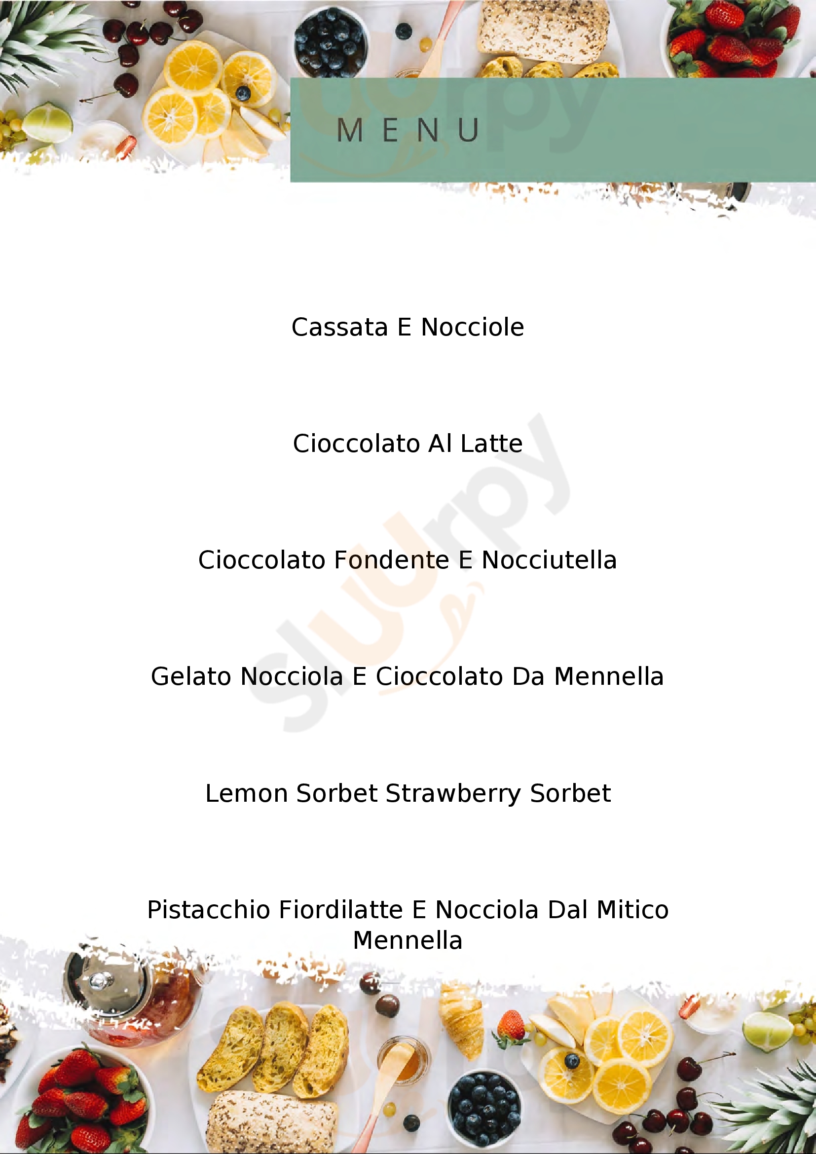 Il Gelato Mennella Napoli menù 1 pagina