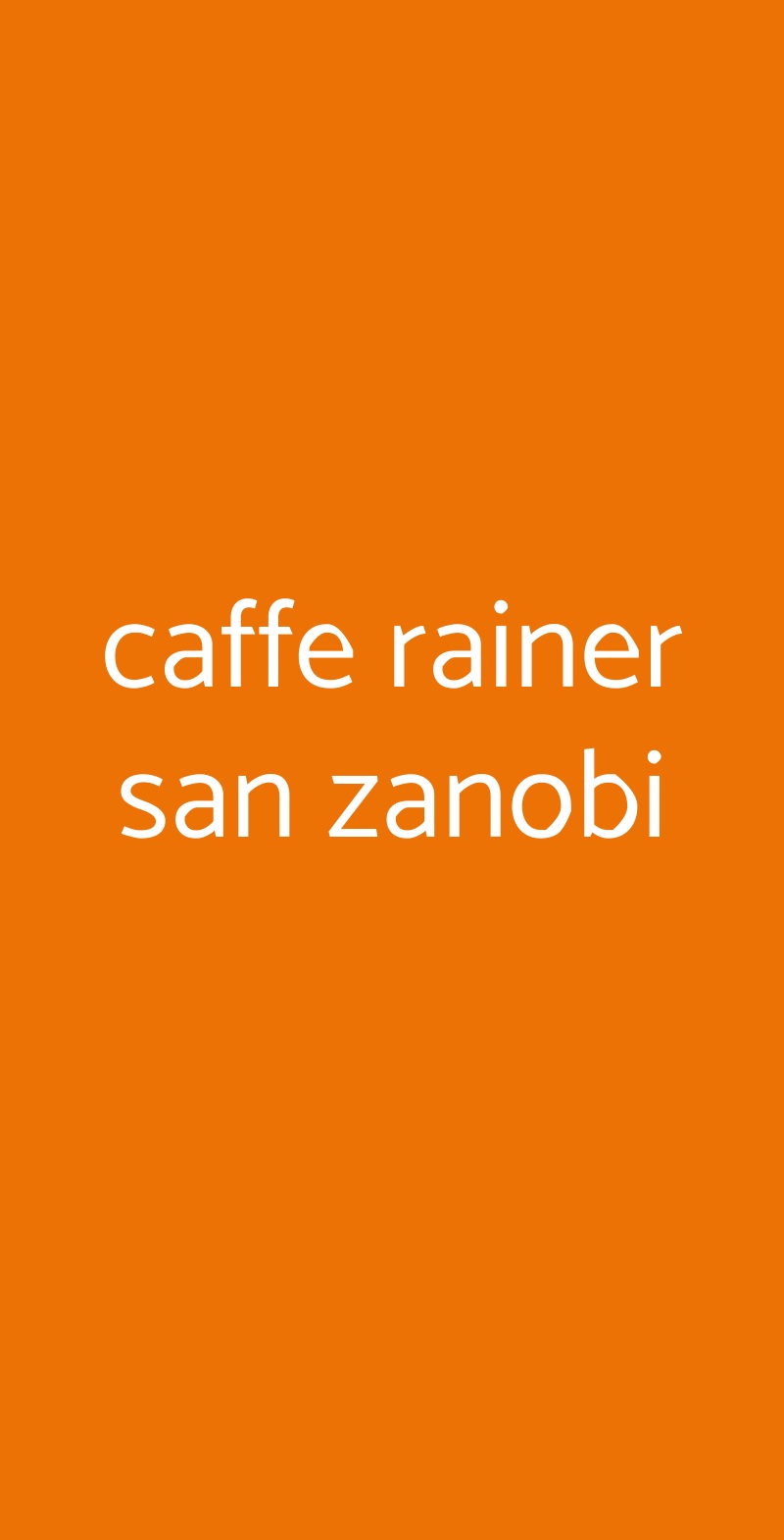 caffe rainer san zanobi Firenze menù 1 pagina