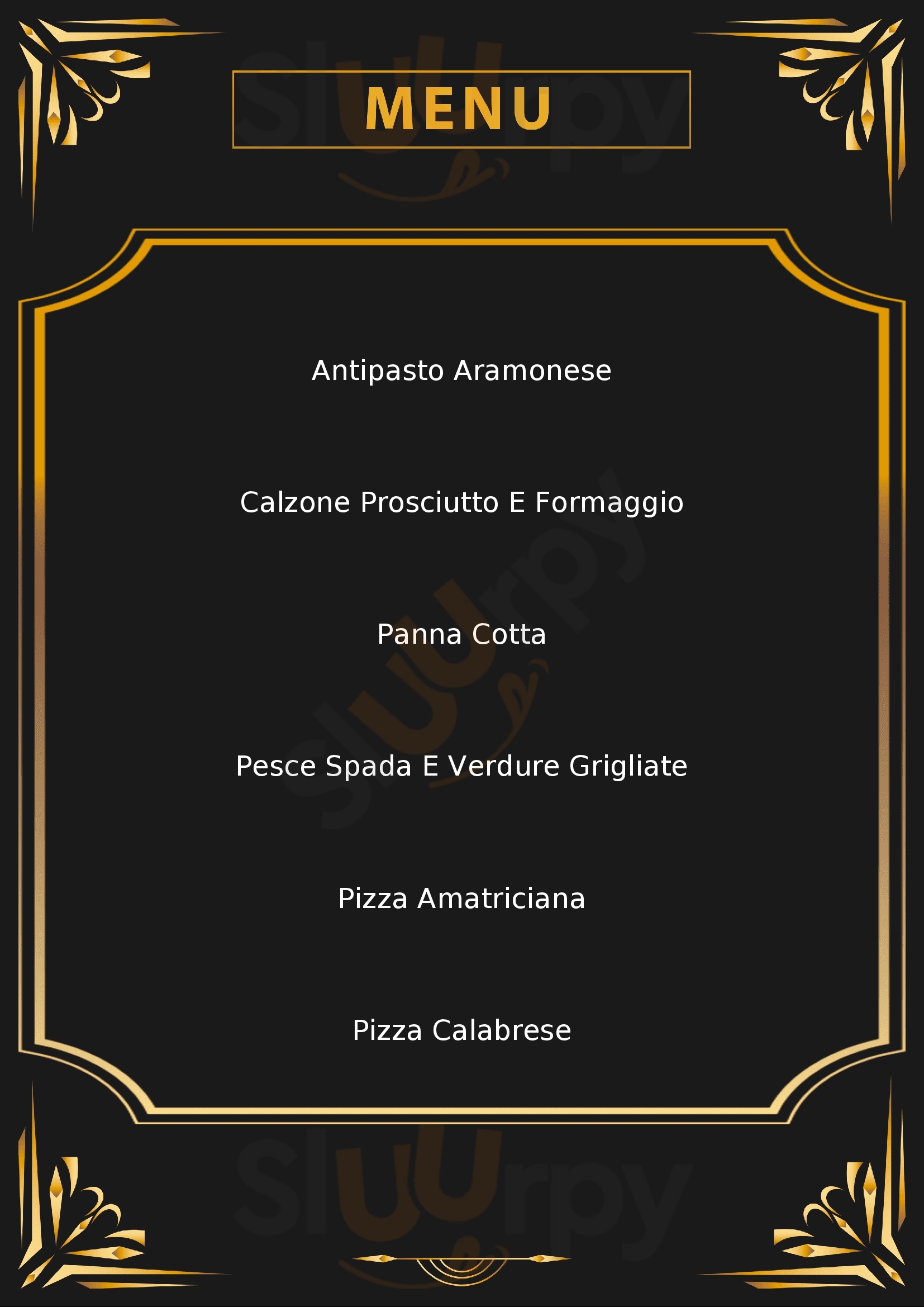 Bar Pizzeria Aramonese Zambrone menù 1 pagina