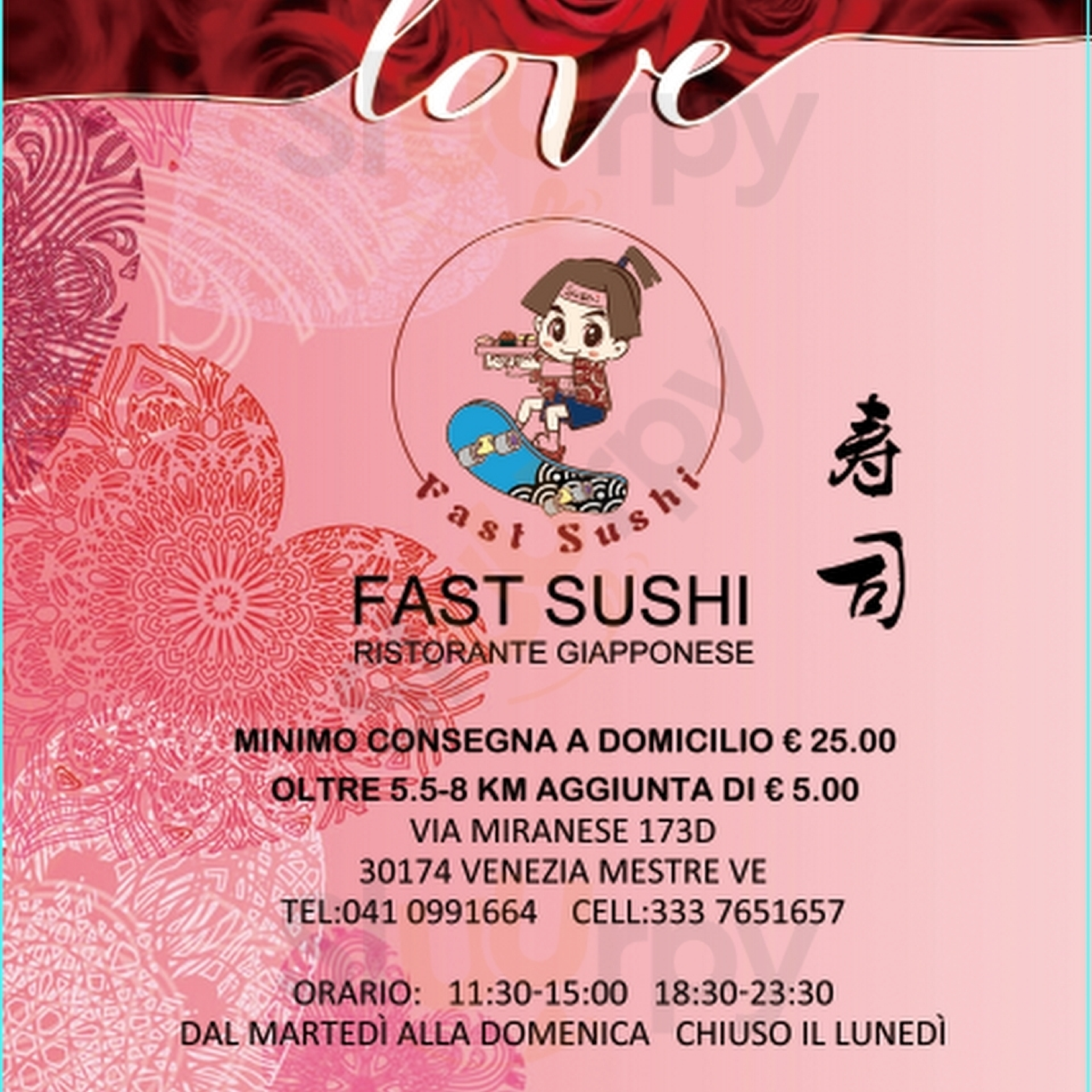 Fast Sushi Ristorante Mestre menù 1 pagina