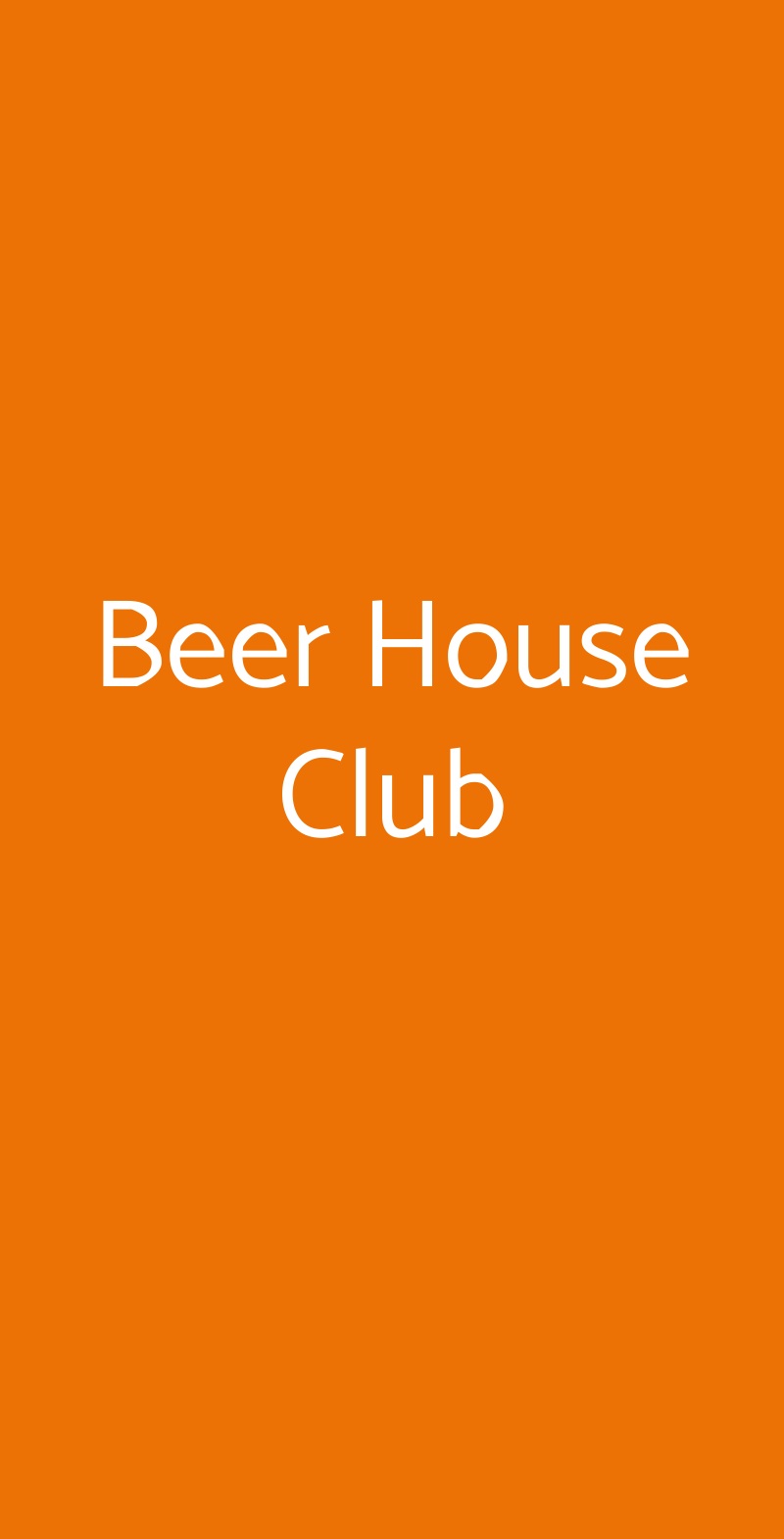 Beer House Club Firenze menù 1 pagina