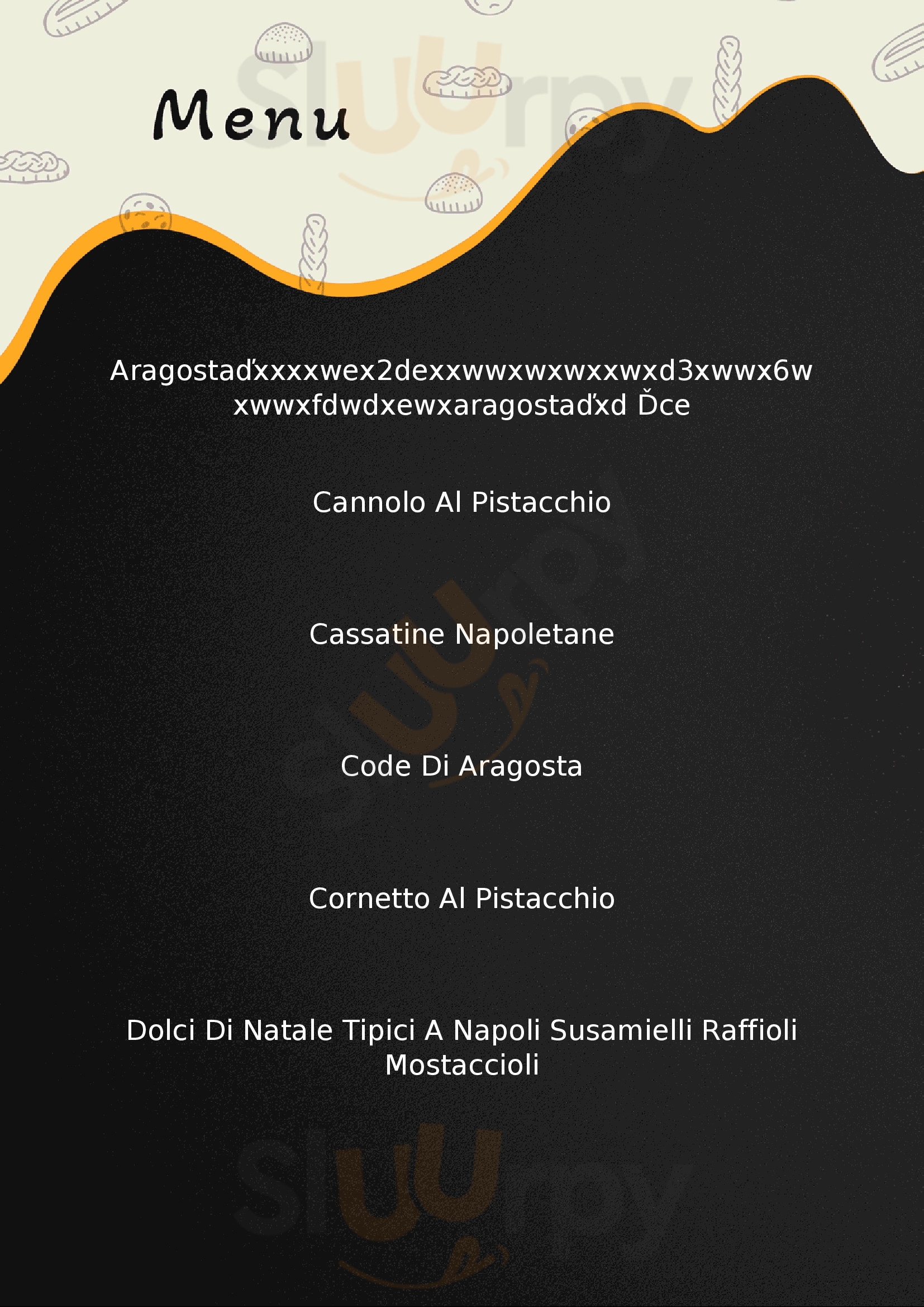 Caffetteria Pasticceria Manta di Gigi&Ross Napoli menù 1 pagina
