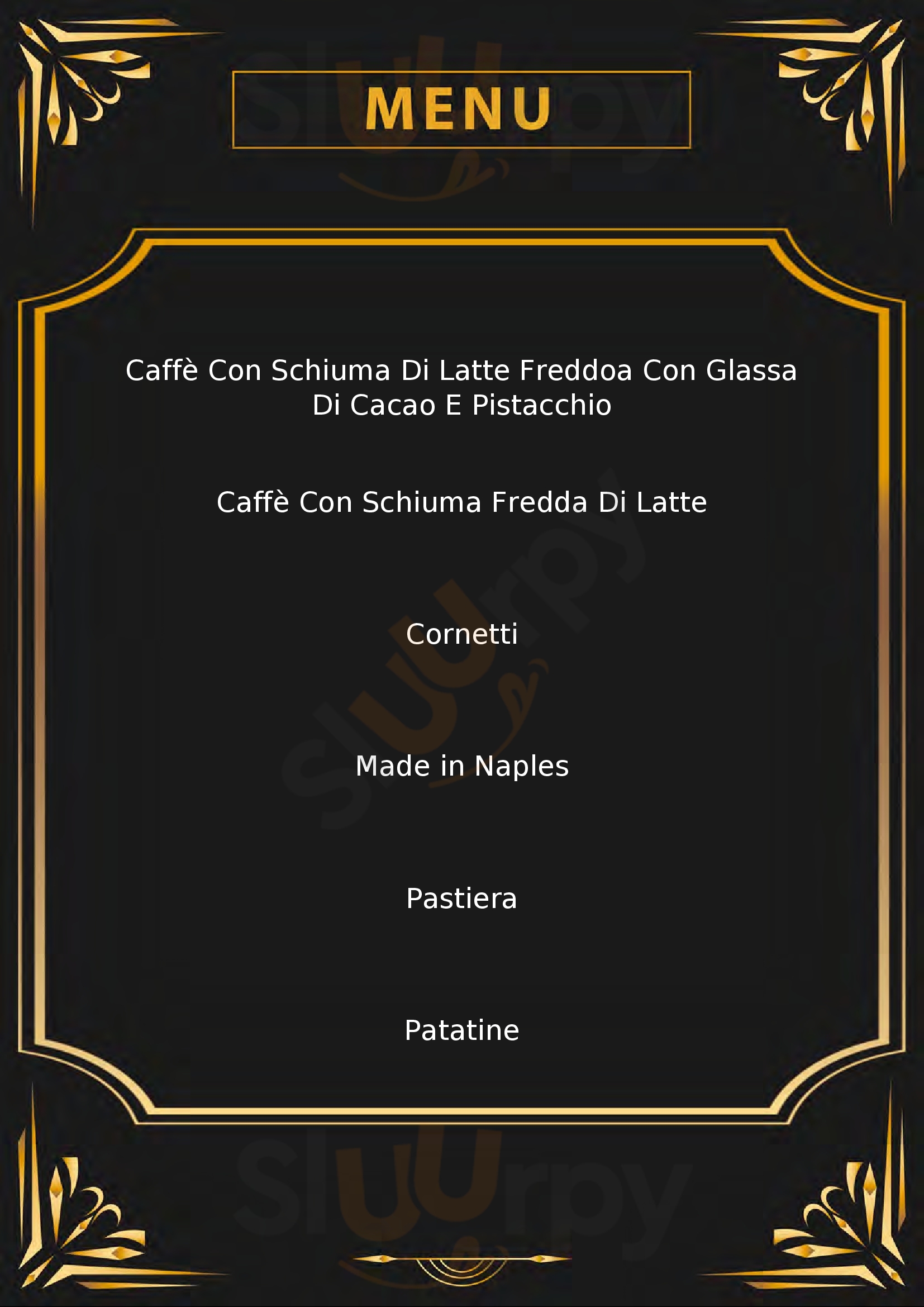 Caffetteria & Pasticceria Pera Napoli menù 1 pagina