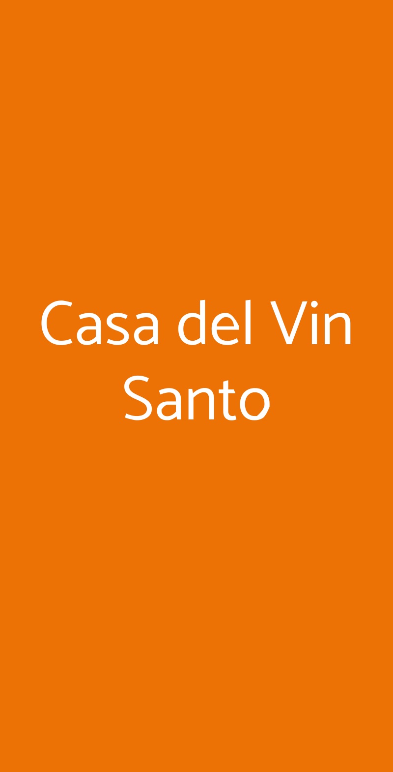 Casa del Vin Santo Firenze menù 1 pagina