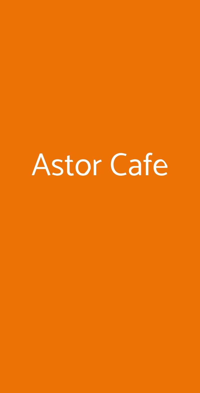 Astor Cafe Firenze menù 1 pagina