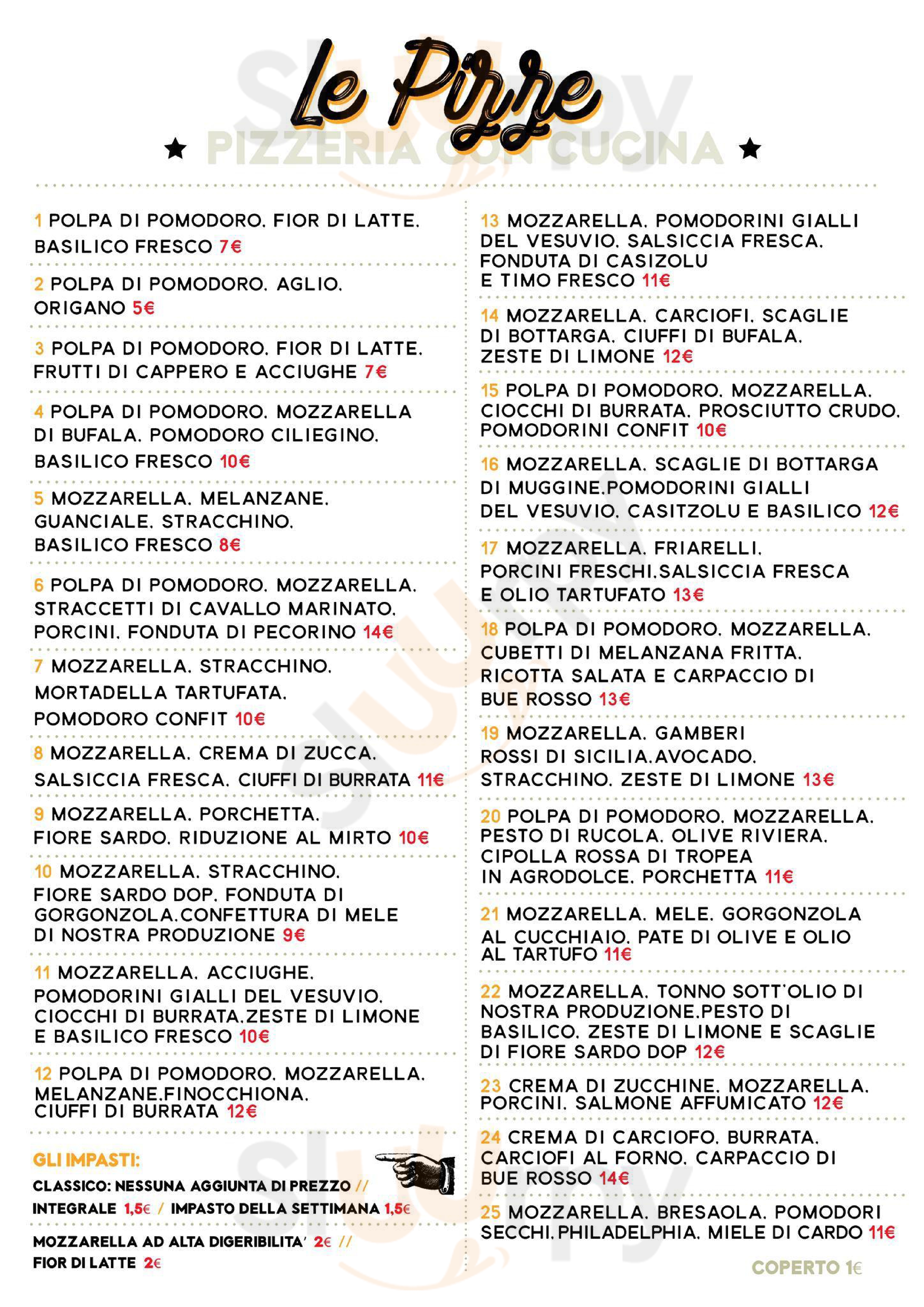 Civico 8 Pizzeria Con Cucina Cagliari menù 1 pagina