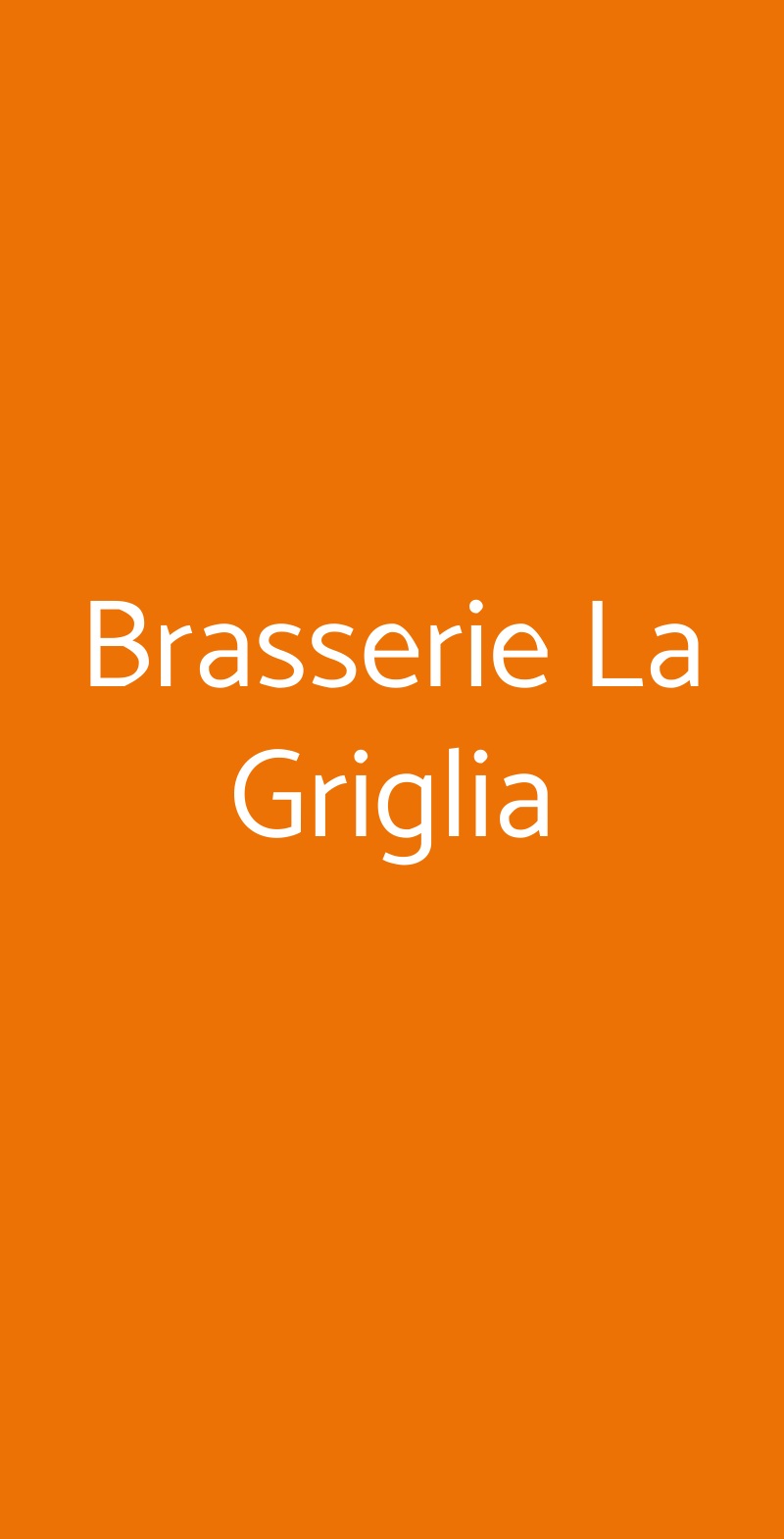 Brasserie La Griglia Nichelino menù 1 pagina