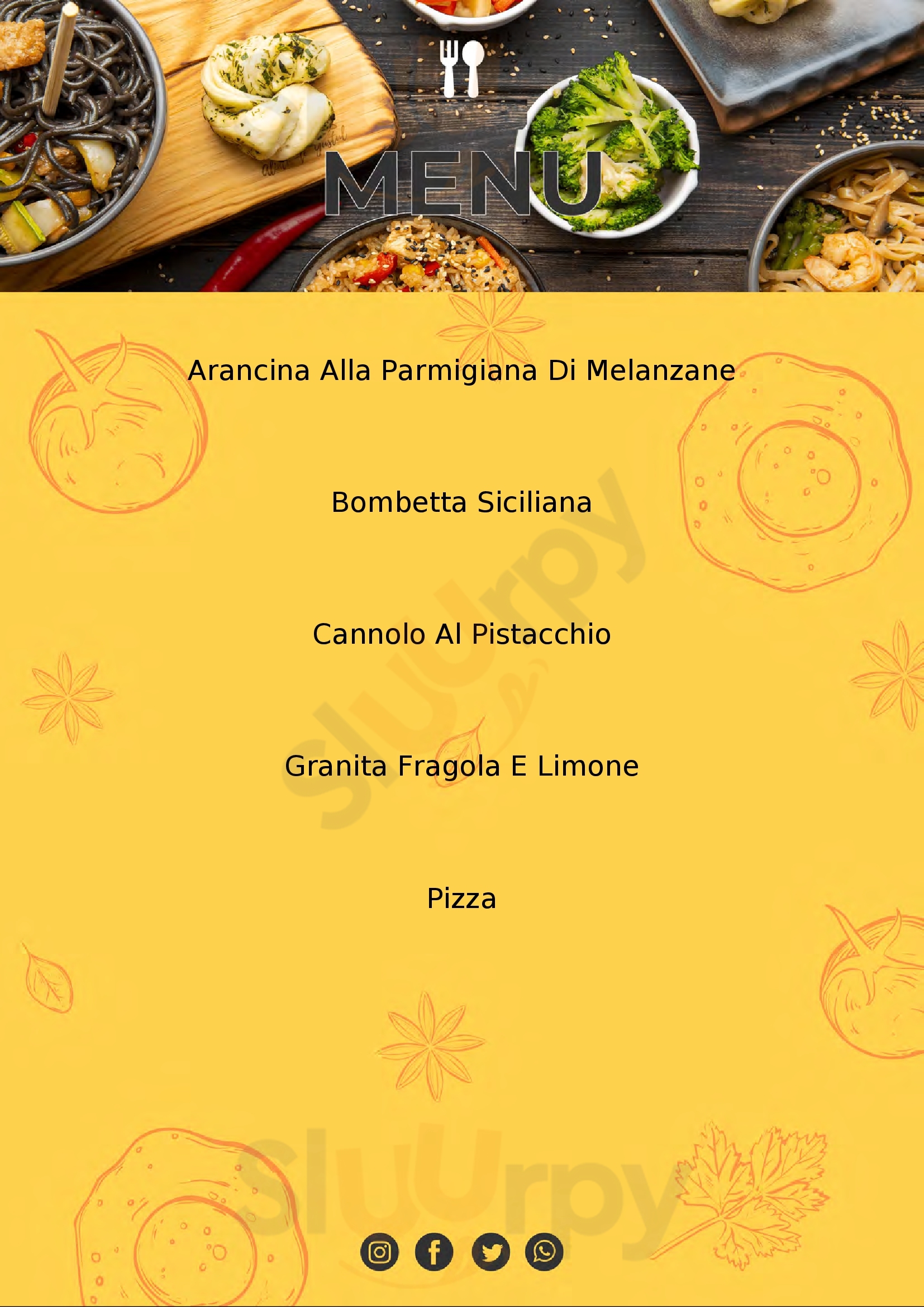 Sicily Food da Chiara Firenze menù 1 pagina