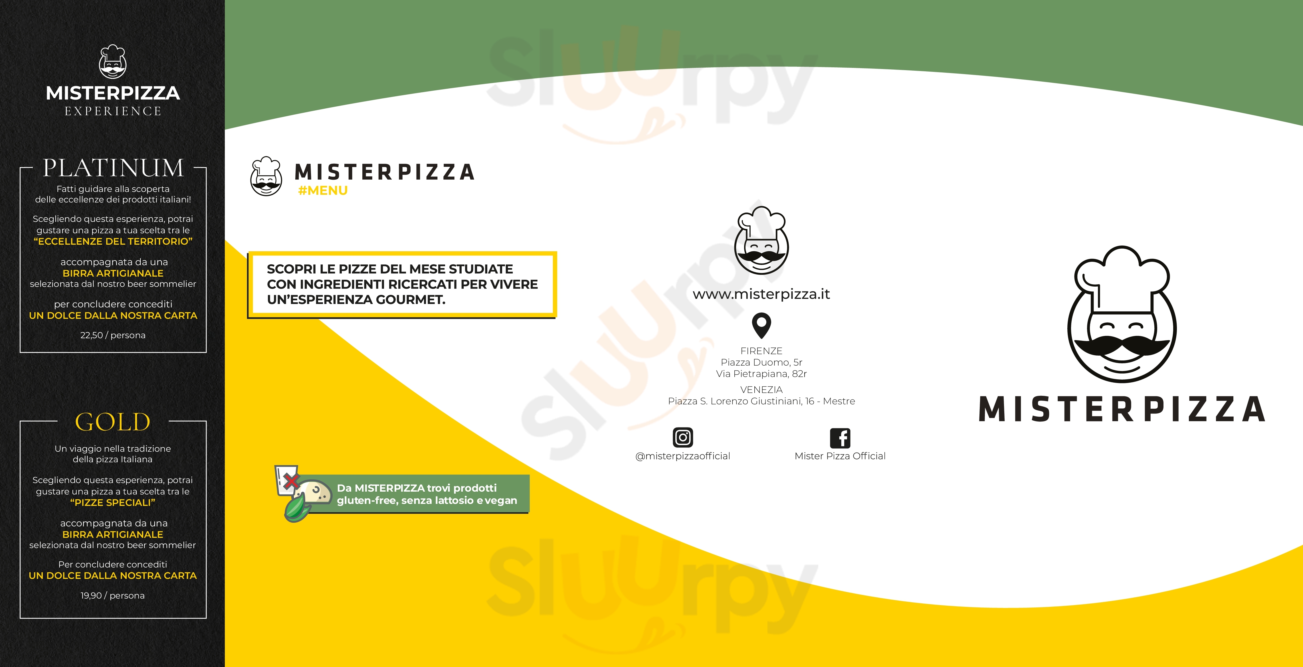 Mister pizza Torino menù 1 pagina