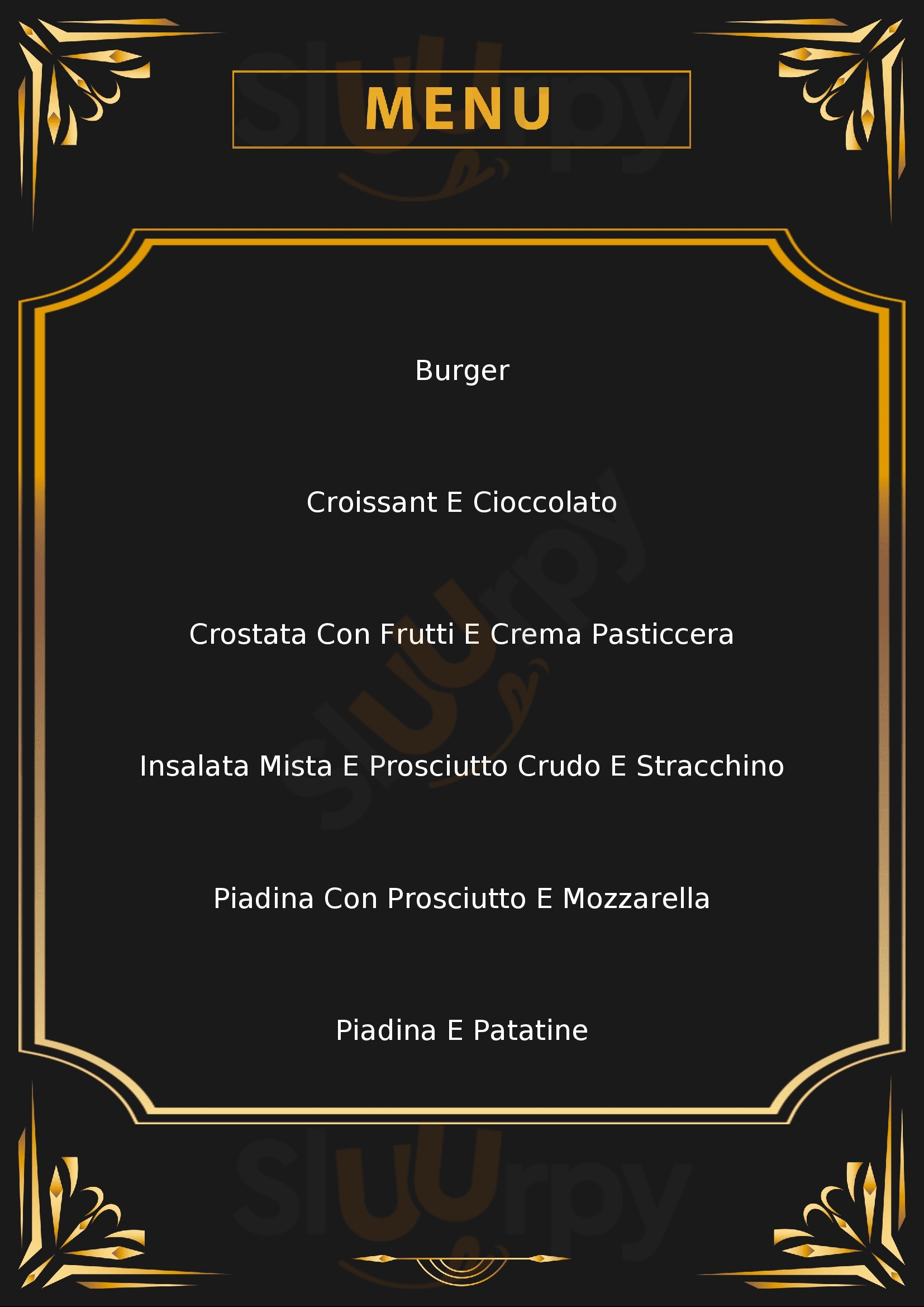 Caffetteria Piadineria Cerchio Ivrea menù 1 pagina