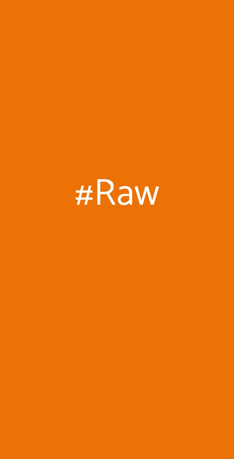 #Raw Firenze menù 1 pagina