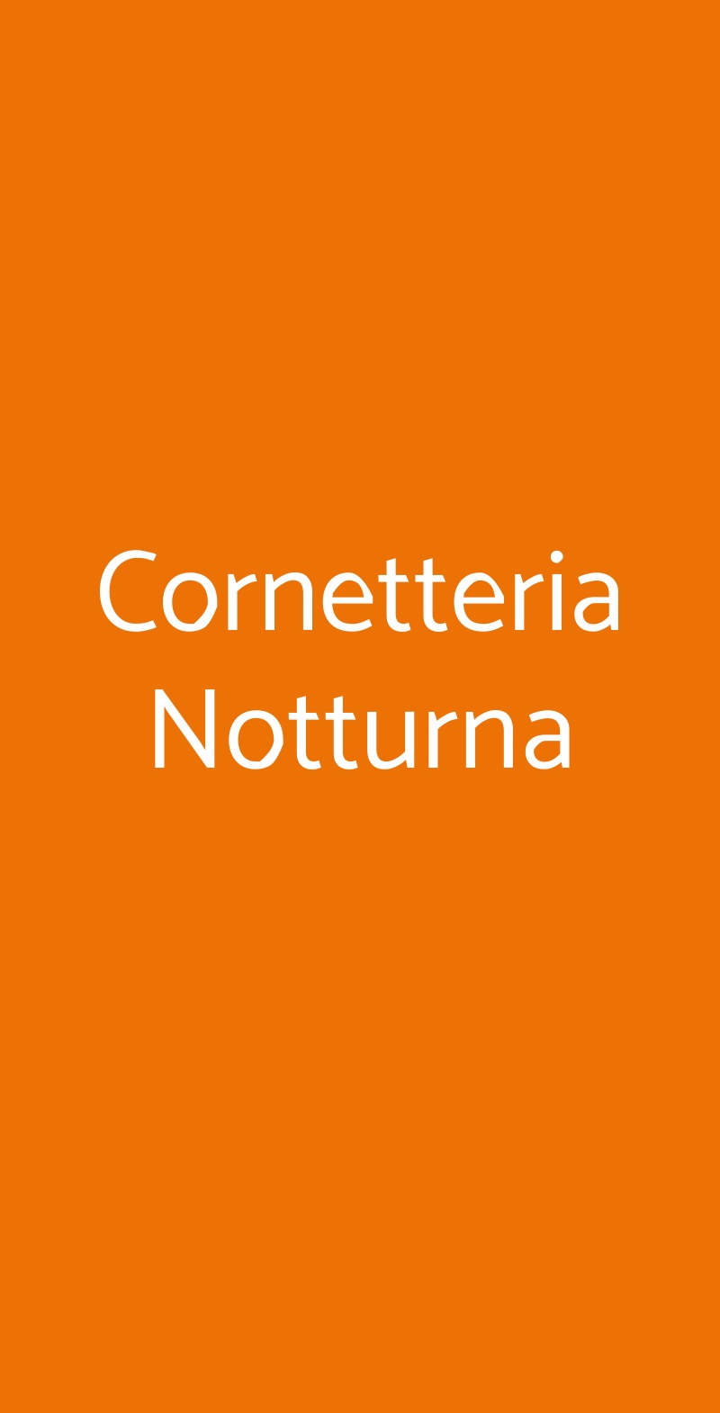 Cornetteria Notturna Firenze menù 1 pagina