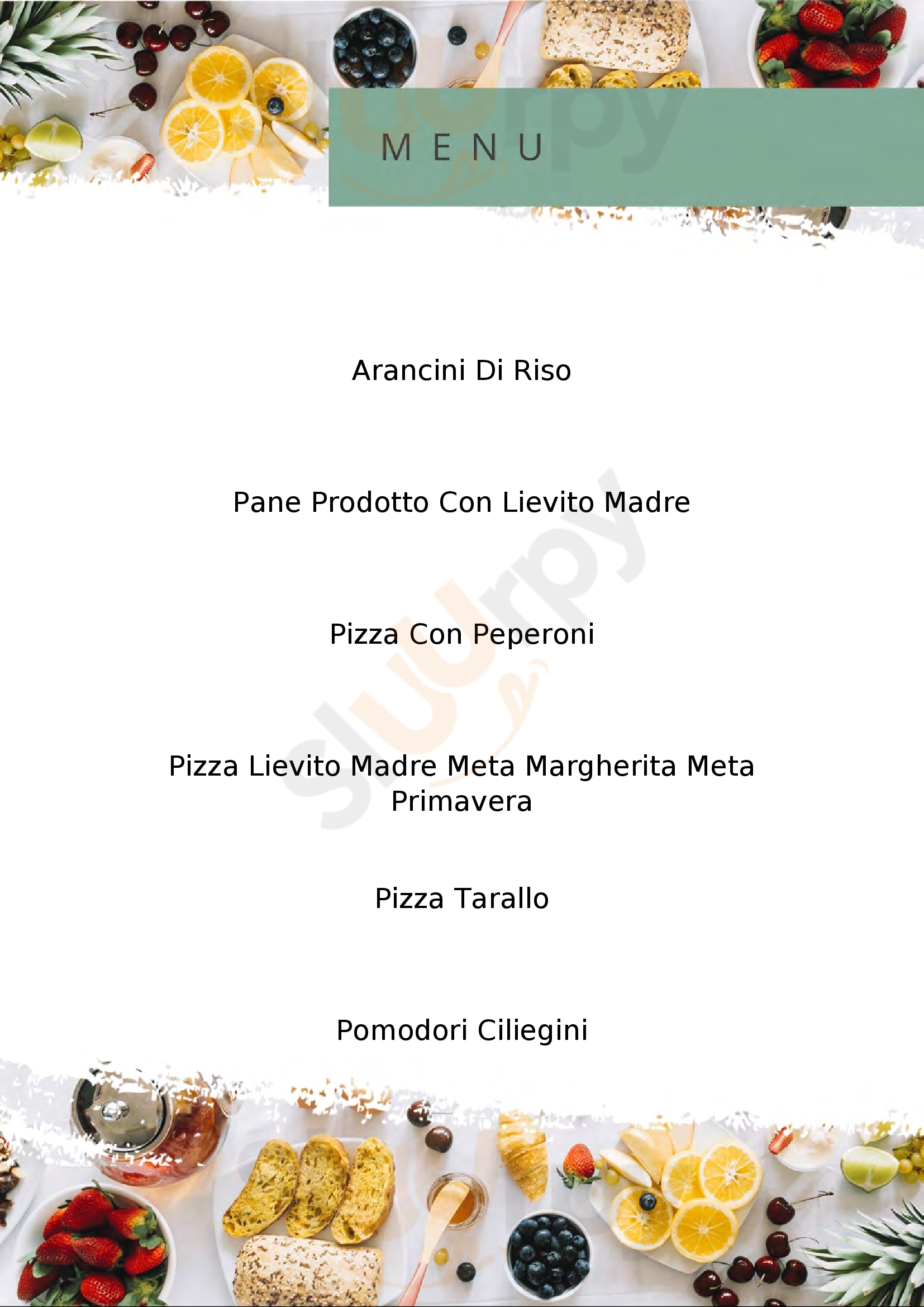 Pizzeria Lievito Madre Aversa menù 1 pagina