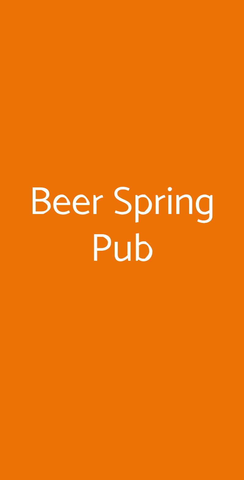 Beer Spring Pub Dolianova menù 1 pagina
