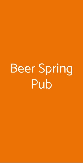 Beer Spring Pub, Dolianova