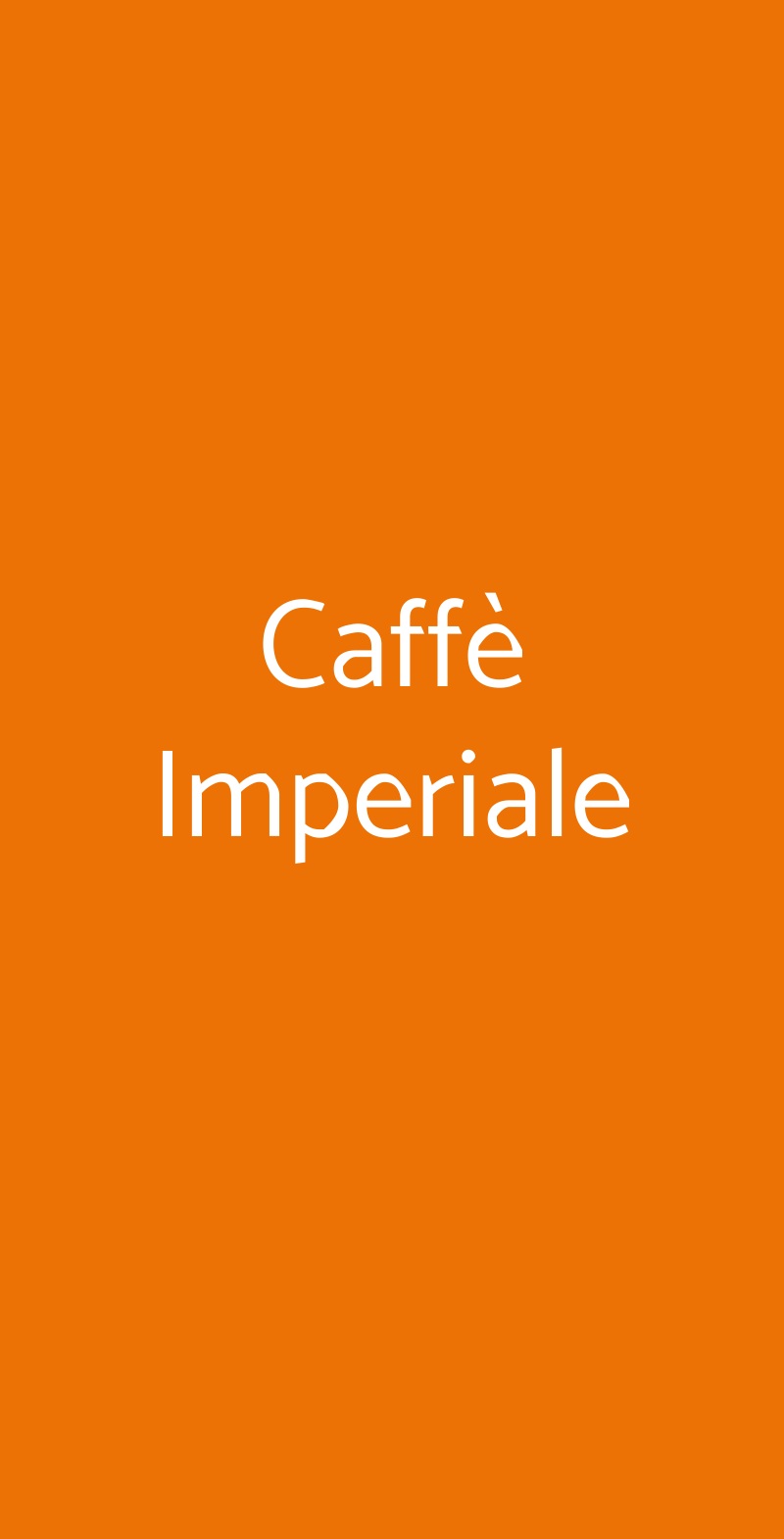 Caffè Imperiale Firenze menù 1 pagina
