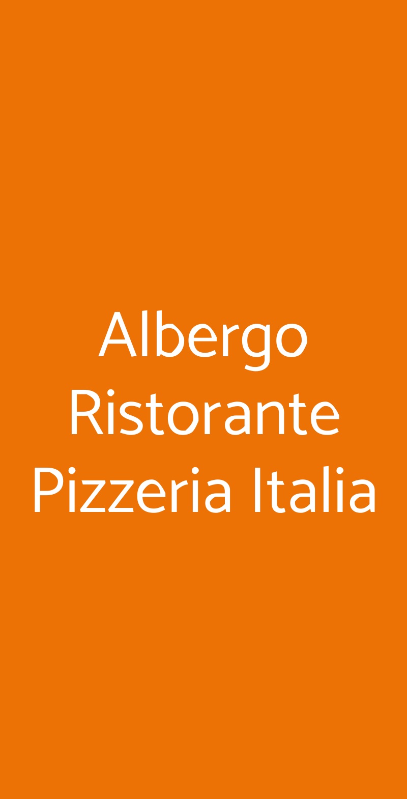 Albergo Ristorante Pizzeria Italia Reggello menù 1 pagina