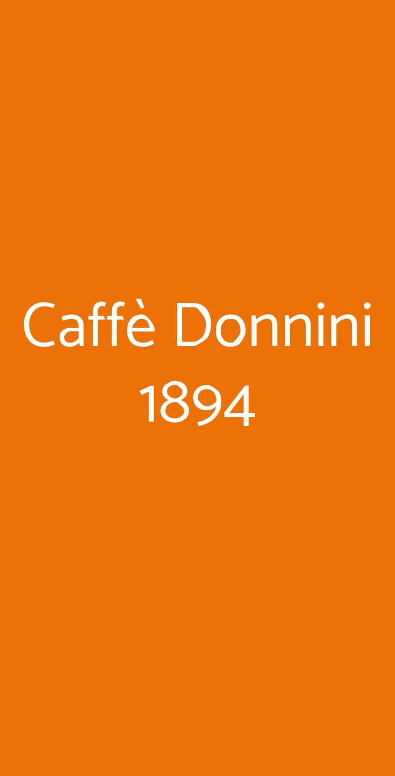 Caffè Donnini 1894 Firenze menù 1 pagina