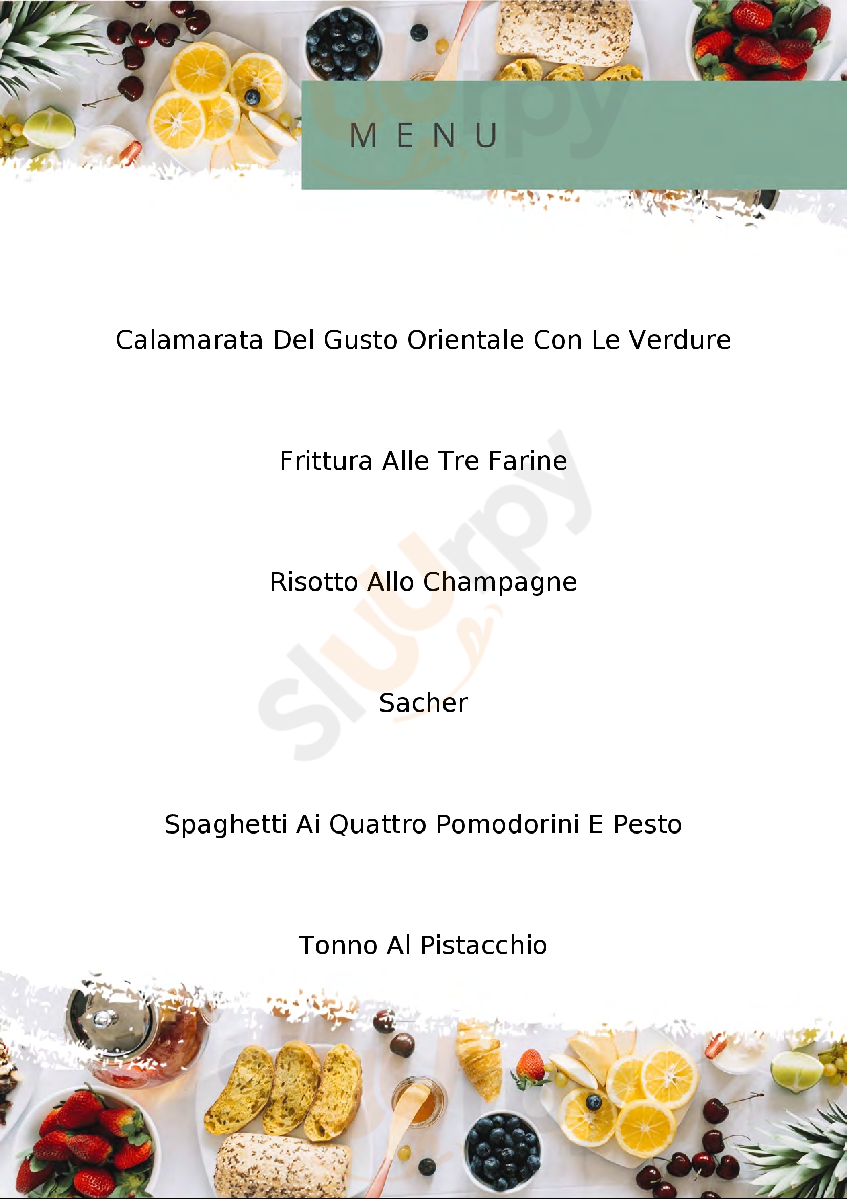 Ristorante La Terrazza del Falco Cannigione menù 1 pagina