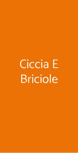 Ciccia E Briciole, Firenze
