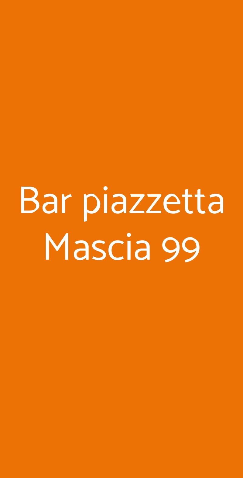 Bar piazzetta Mascia 99 Cagliari menù 1 pagina