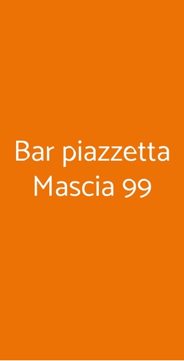 Bar Piazzetta Mascia 99, Cagliari