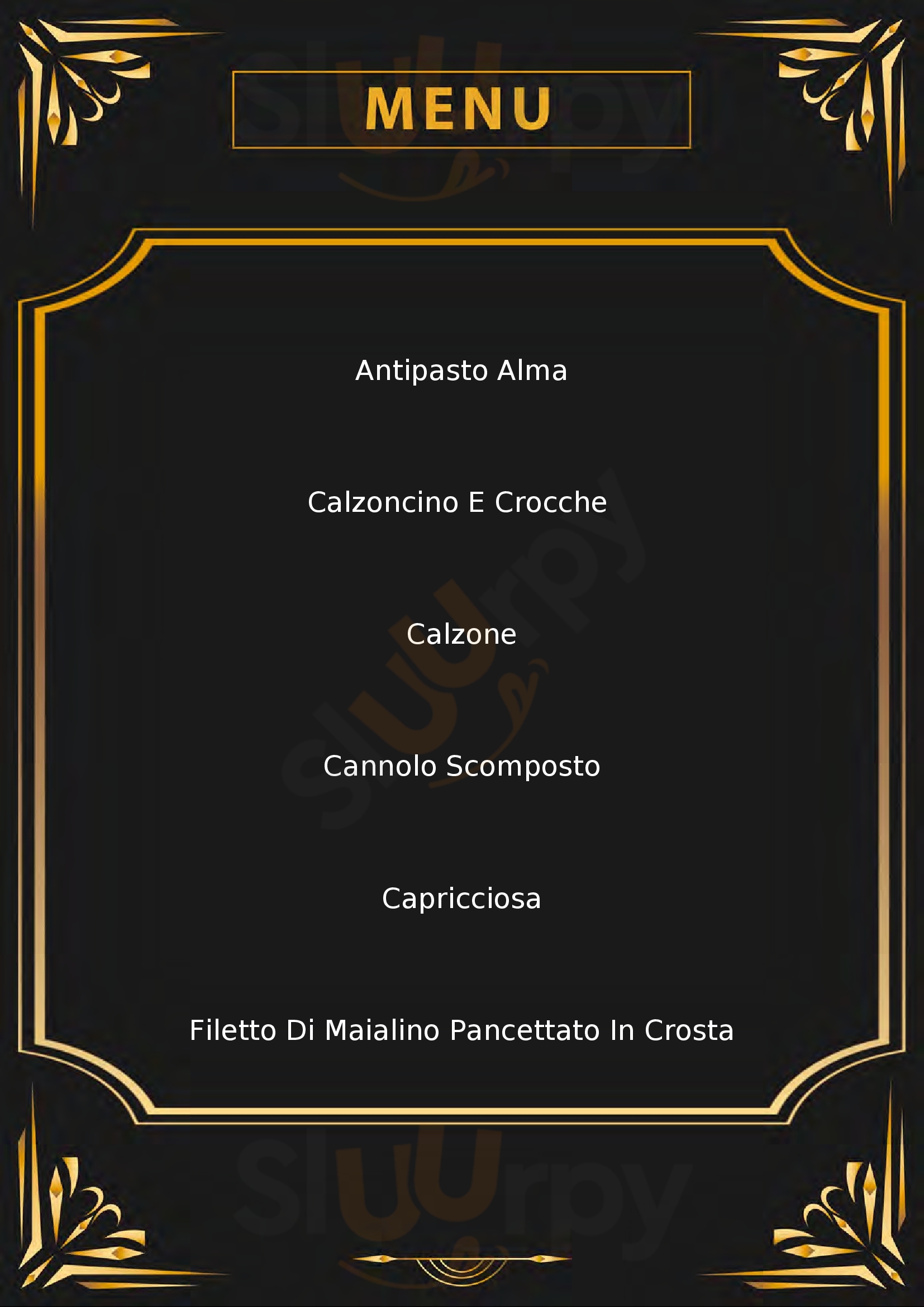 Alma Gourmet D’Irpinia Avellino menù 1 pagina