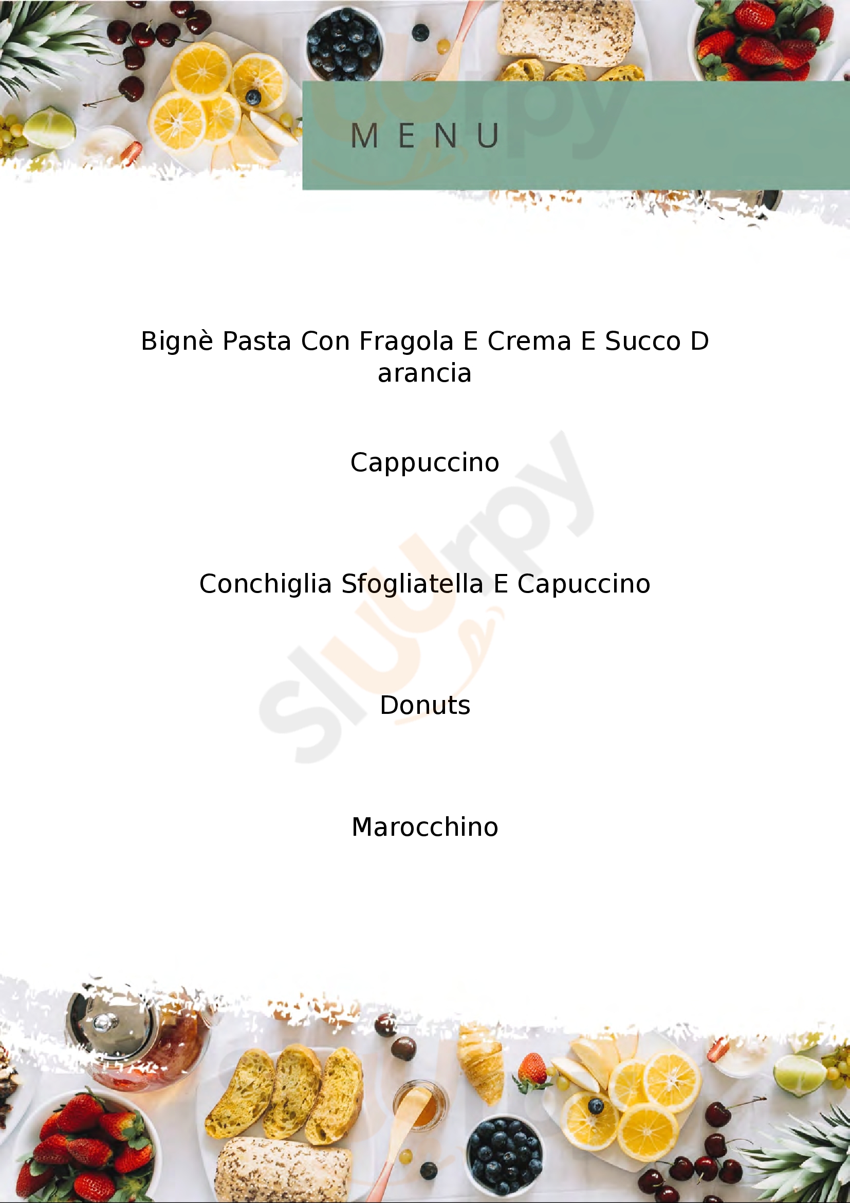 Pasticceria La Torines Carpi menù 1 pagina