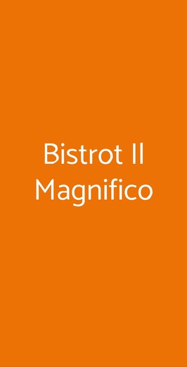 Bistrot Il Magnifico, Firenze
