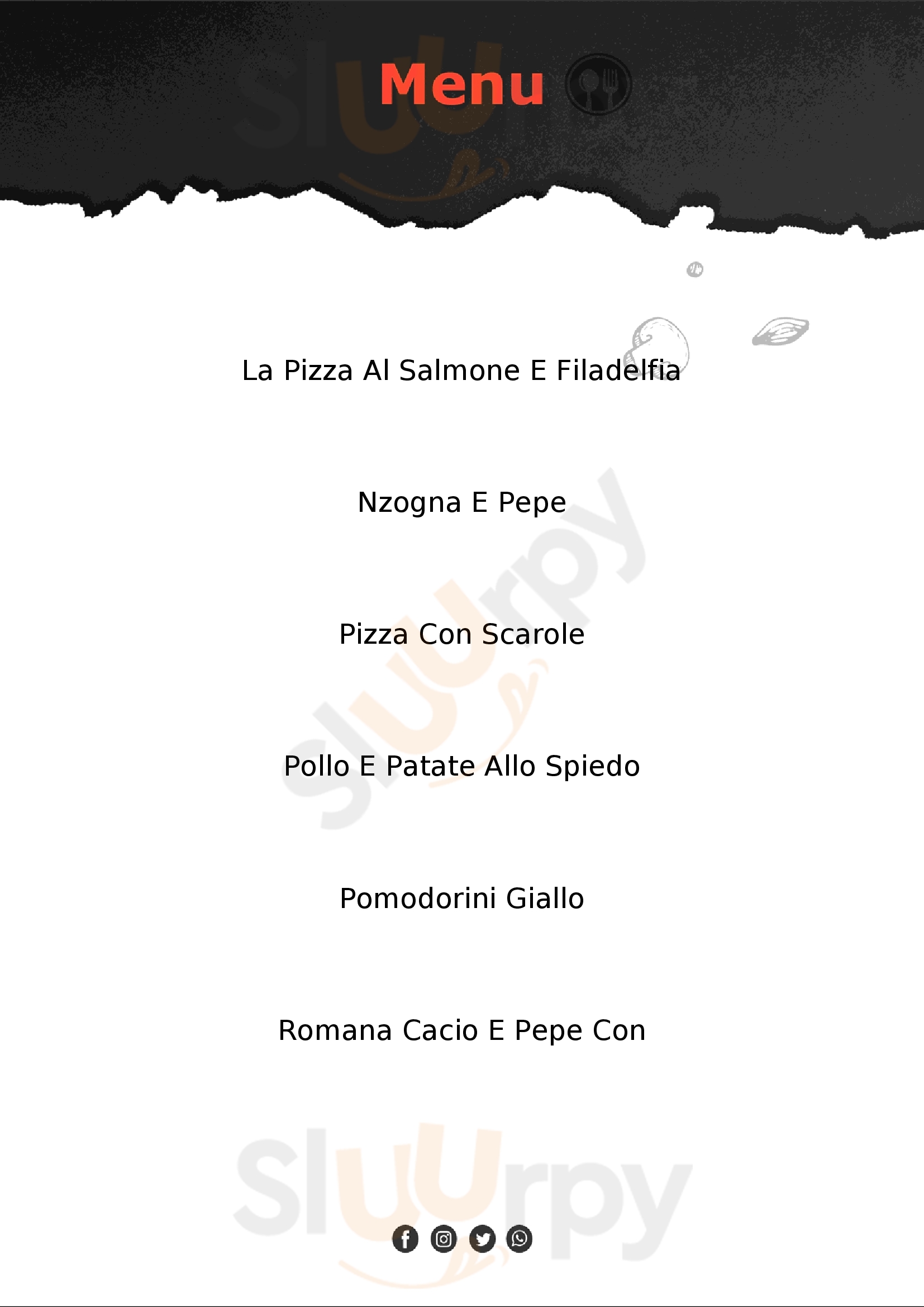Speedy pizza Giugliano in Campania menù 1 pagina