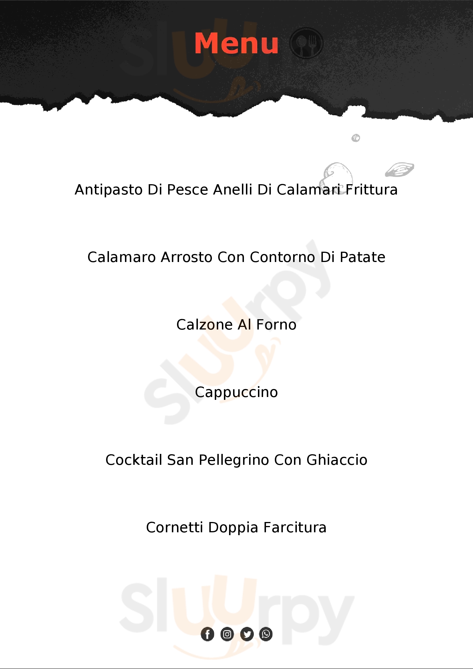 Meet Café Caltanissetta menù 1 pagina