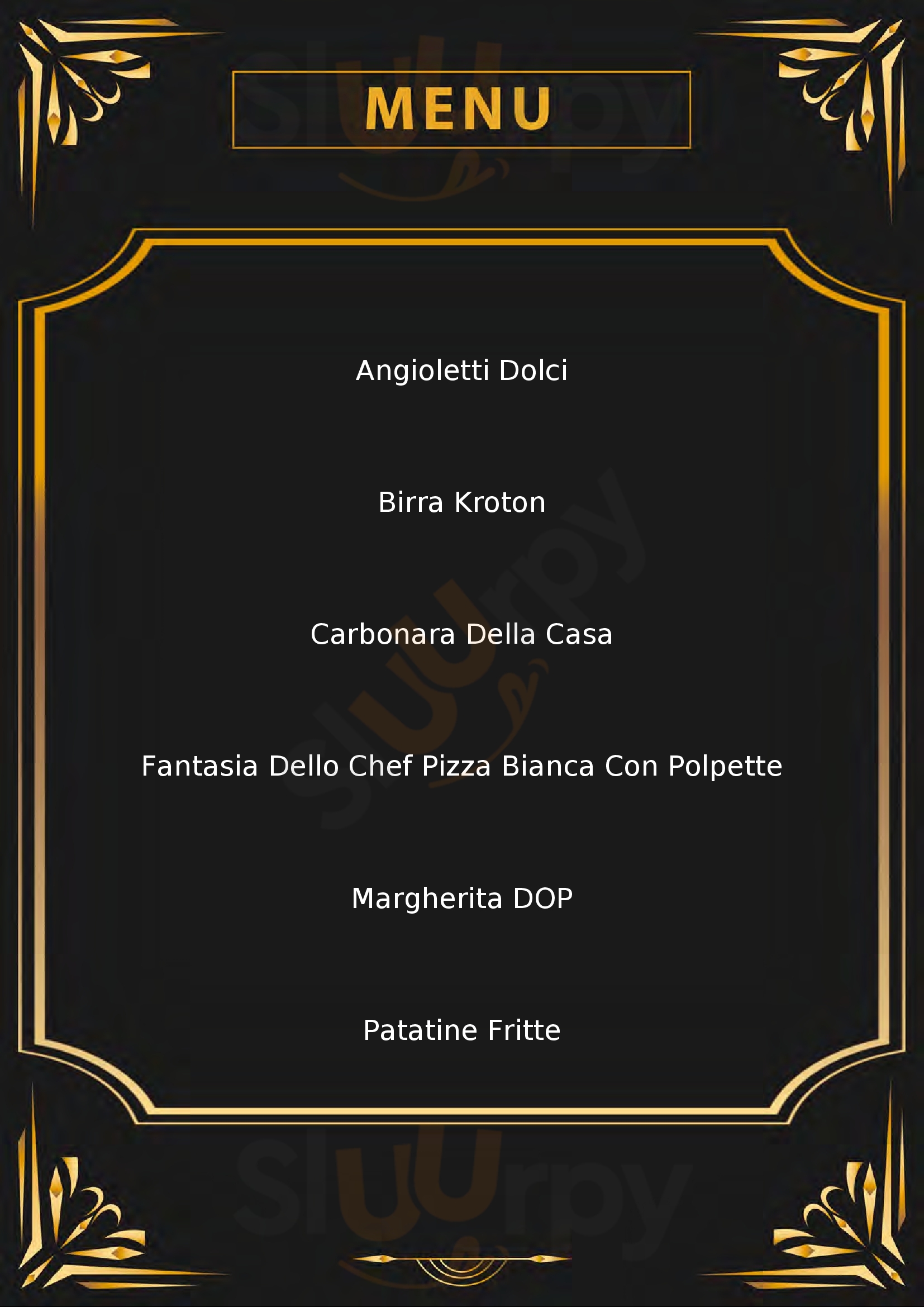 Pizzeria Spacca Napoli Crotone menù 1 pagina