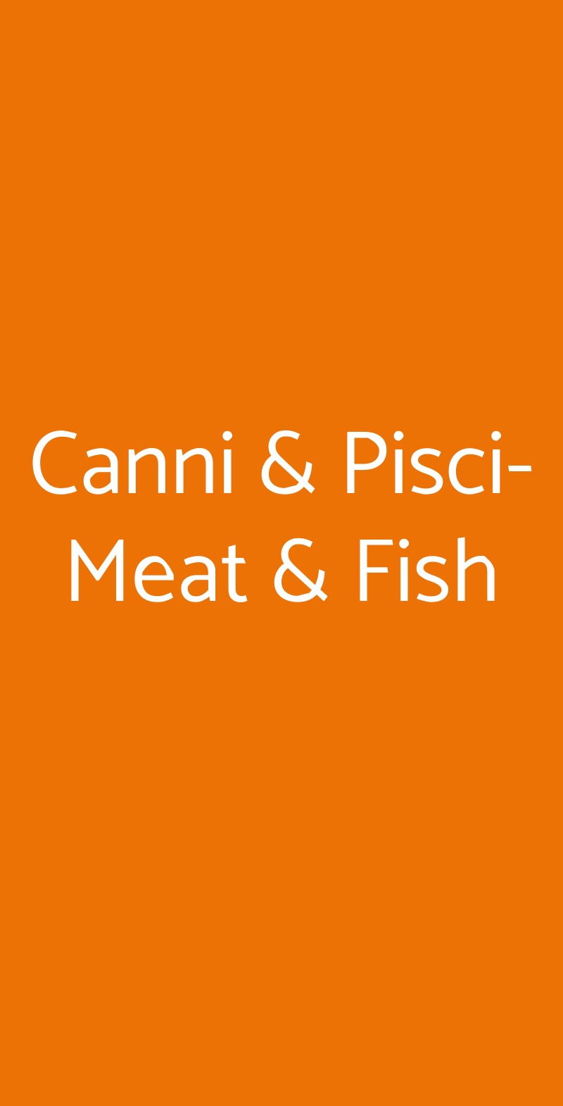 Canni & Pisci-Meat & Fish Catania menù 1 pagina