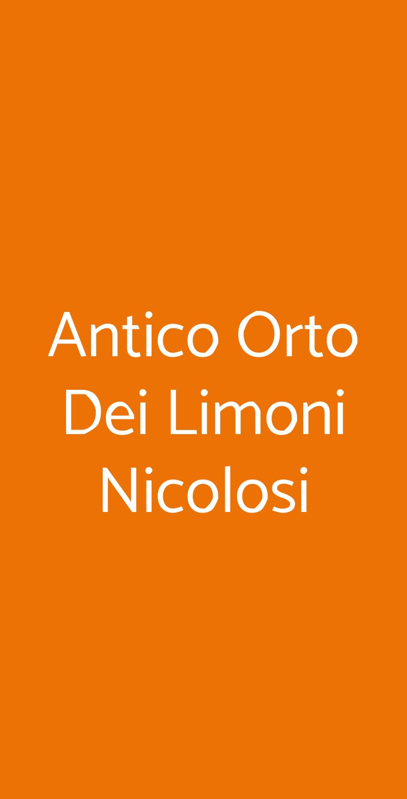 Antico Orto Dei Limoni Nicolosi Nicolosi menù 1 pagina