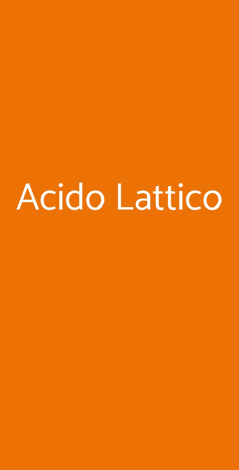 Acido Lattico Catania menù 1 pagina