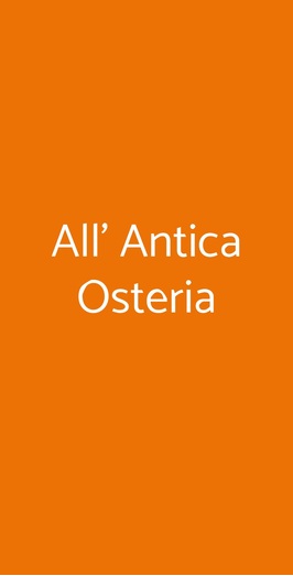 All' Antica Osteria, Acireale