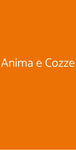 Anima E Cozze, Nicolosi
