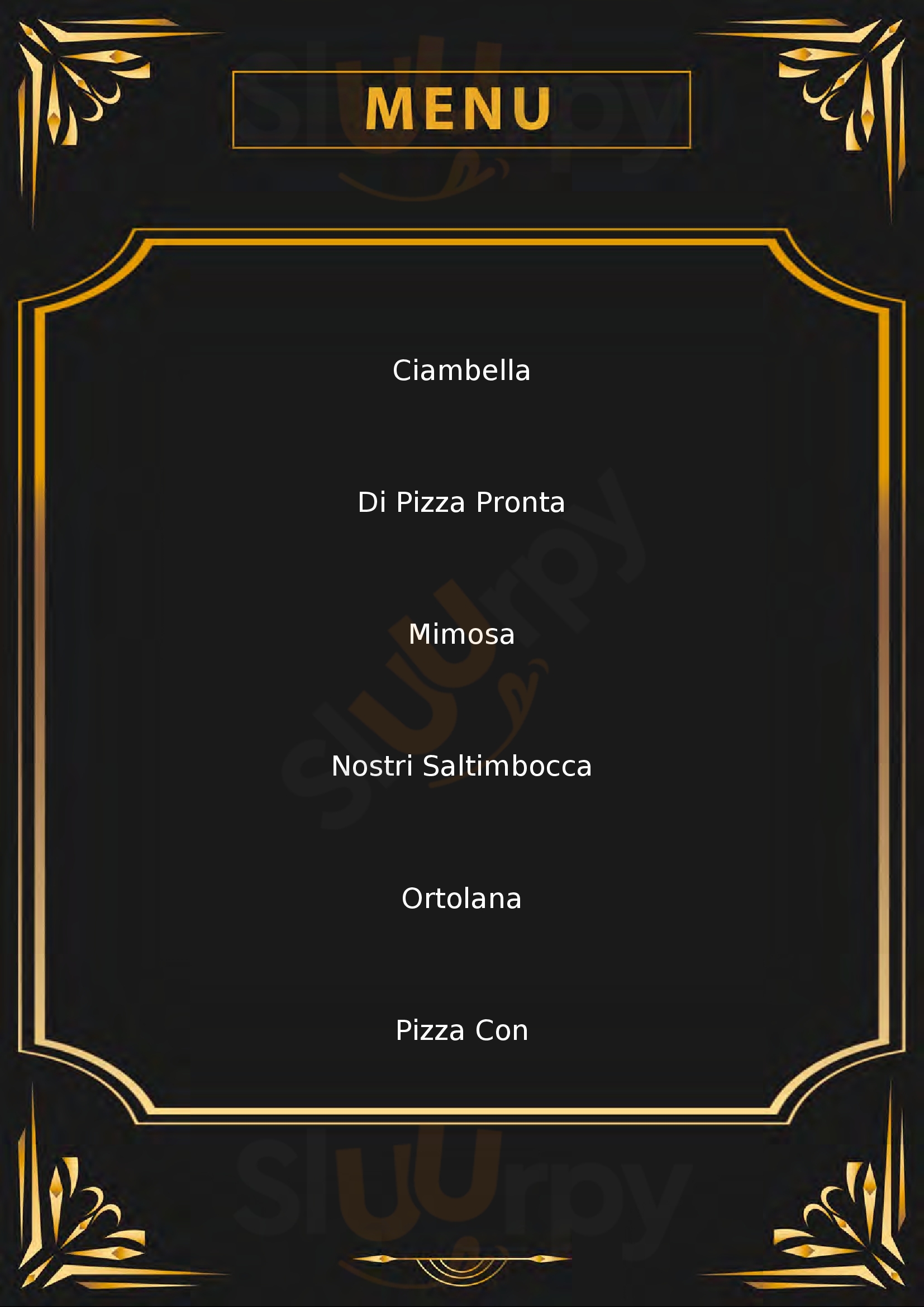 Pizzeria Tramontano Casoria menù 1 pagina