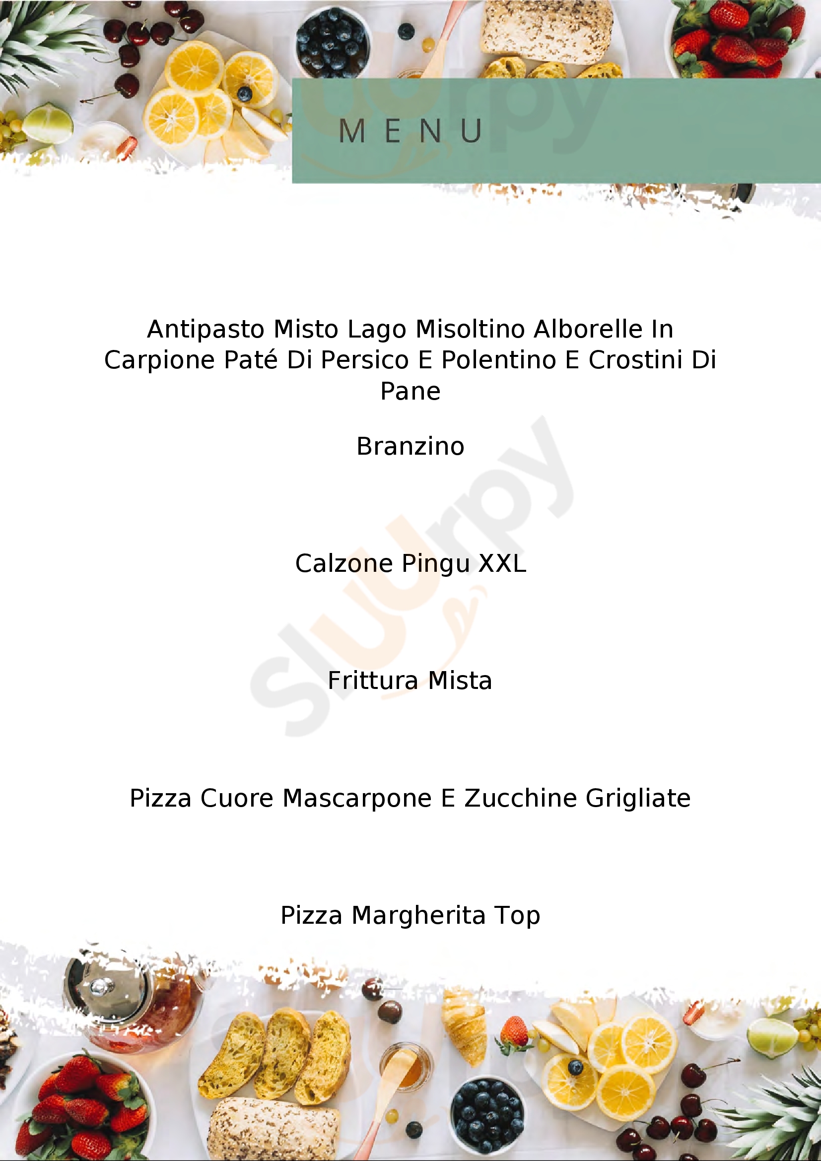 L’opera Prima - Ristorante Pizzeria Cantu menù 1 pagina