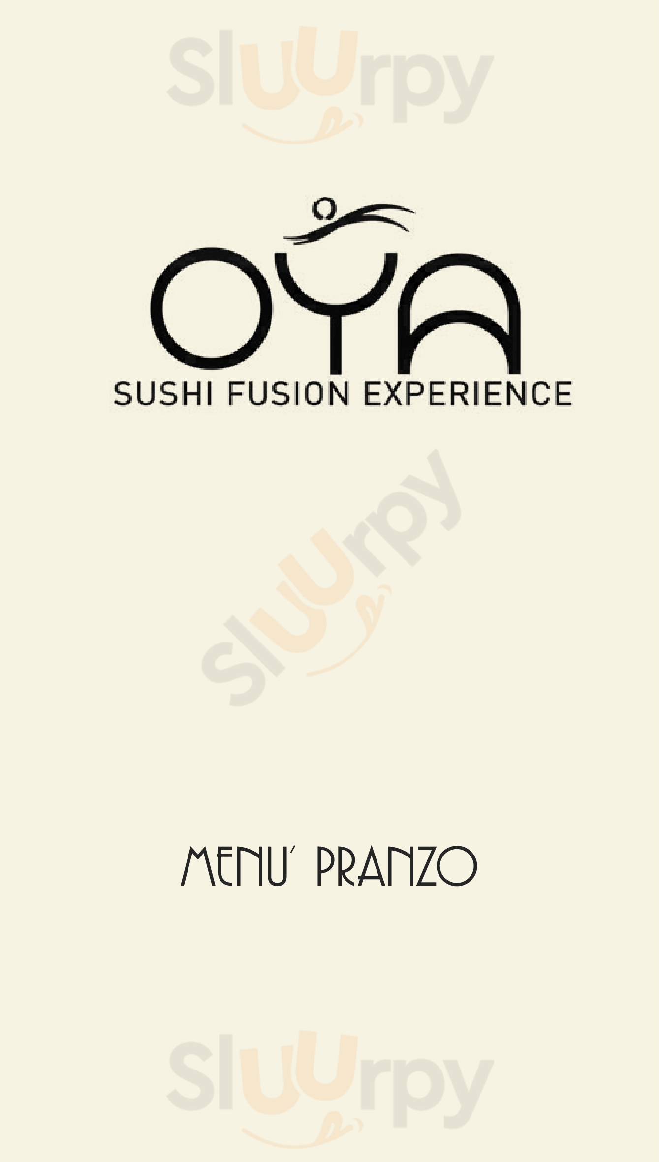 Oya Sushi Fusion Experience Cernusco sul Naviglio menù 1 pagina