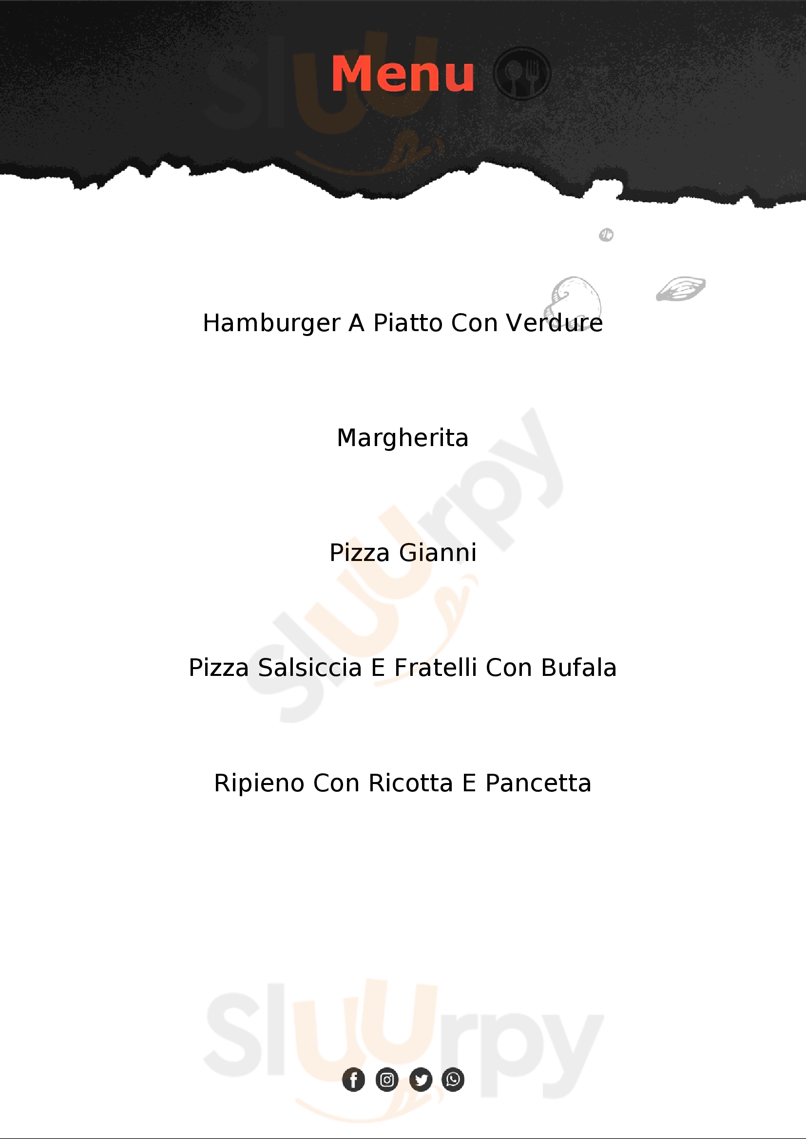 Il Vagabondo Pizzeria Paninoteca Marigliano menù 1 pagina