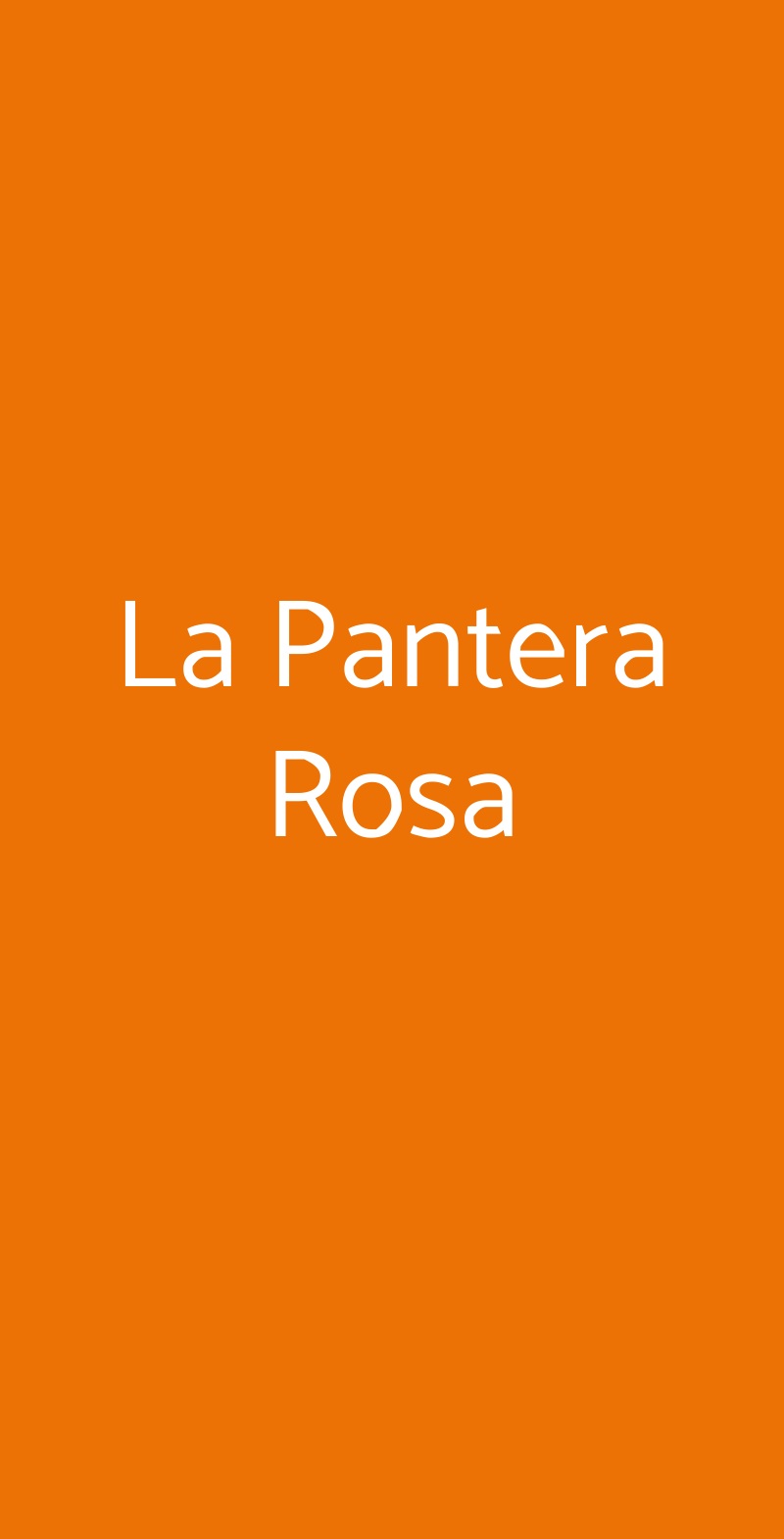 La Pantera Rosa Bologna menù 1 pagina