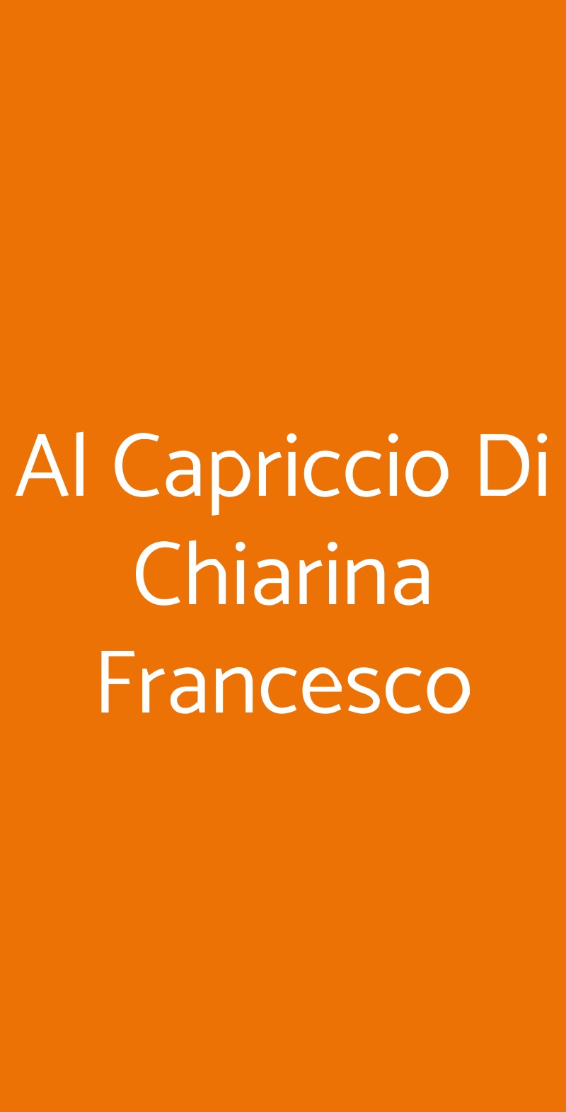Al Capriccio Di Chiarina Francesco Catania menù 1 pagina