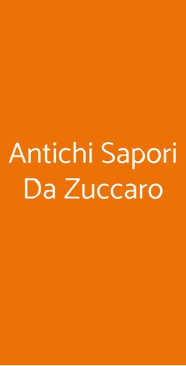 Antichi Sapori Da Zuccaro, Catania